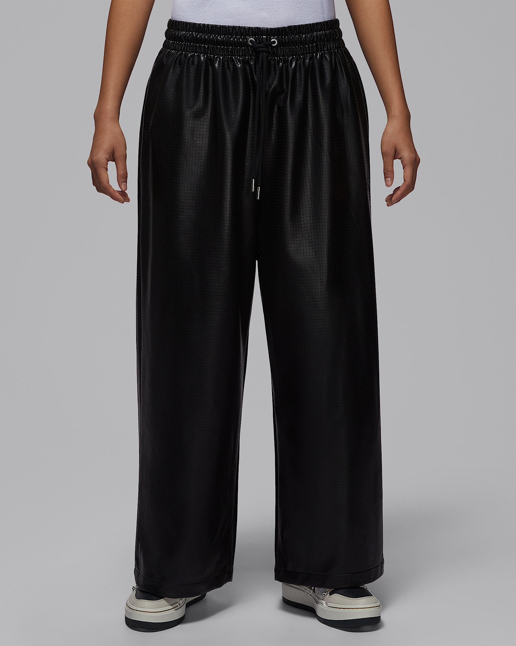 Jordan Flight 女子合成革长裤 - 黑