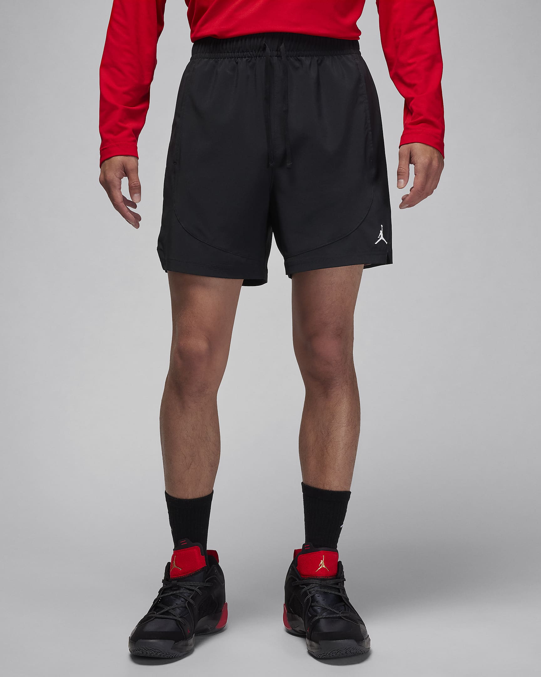 Jordan Dri-FIT Sport 男子透气速干梭织短裤 - 黑/白色