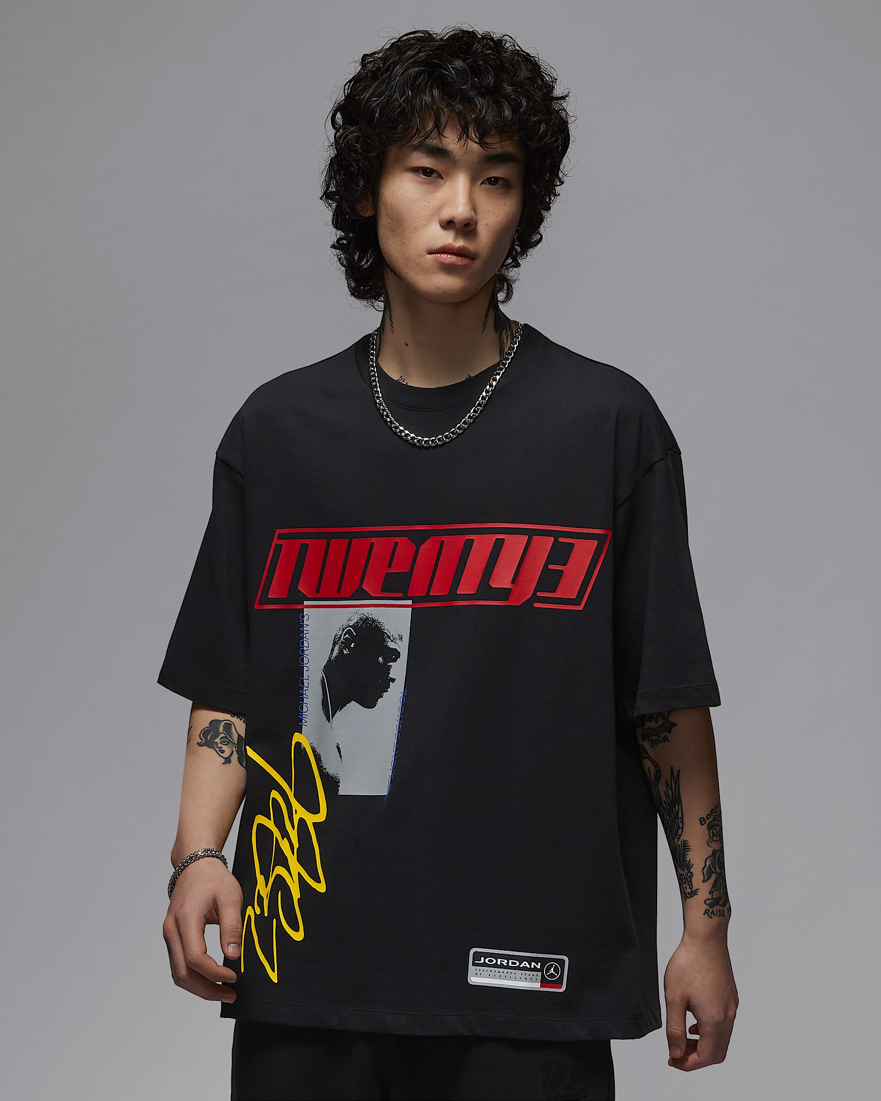 Jordan Flight Essentials 男子 Oversize 风T恤 - 黑/白色/白色