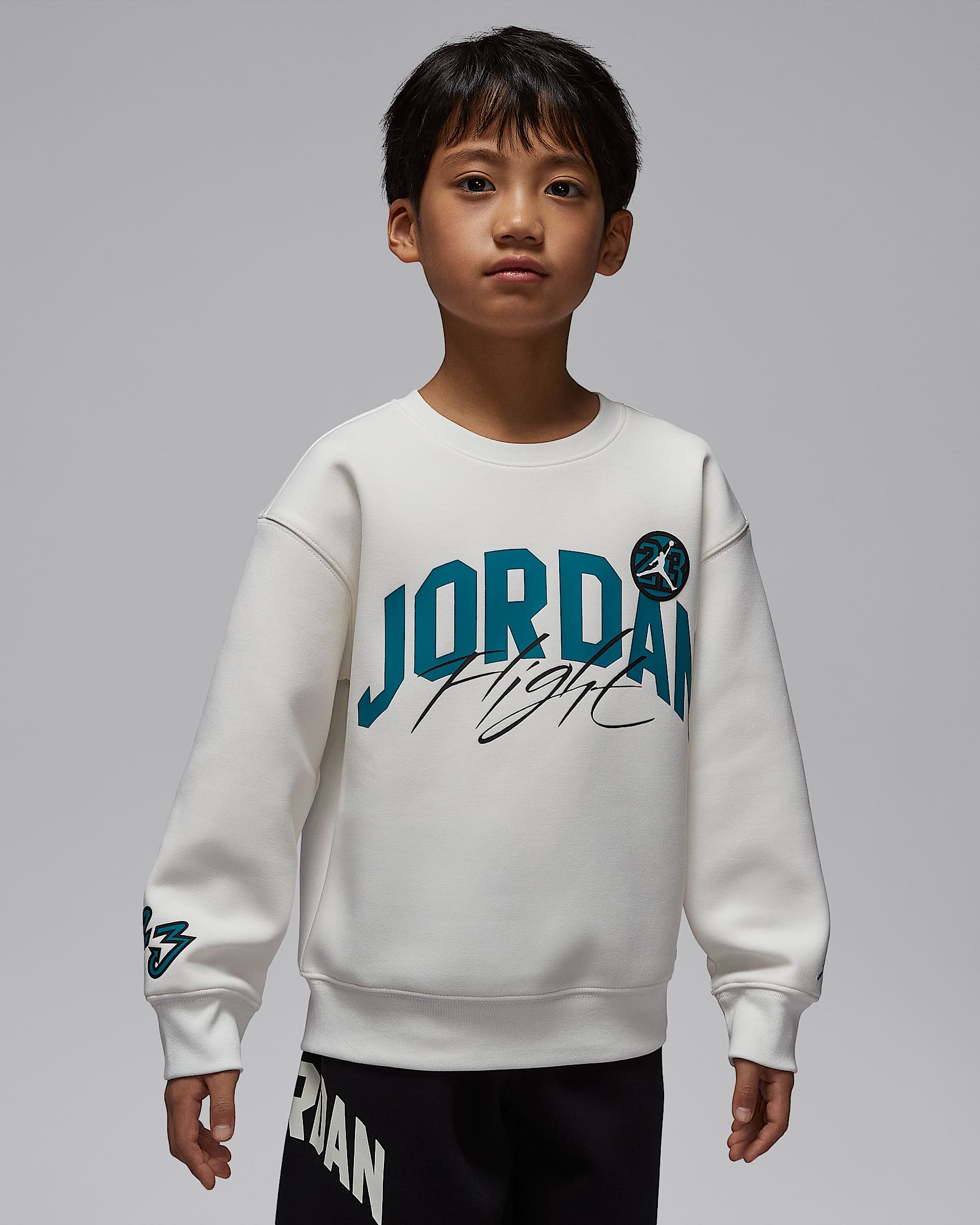 Jordan Dynasty Interlock Flight 幼童圆领上衣 - 帆白