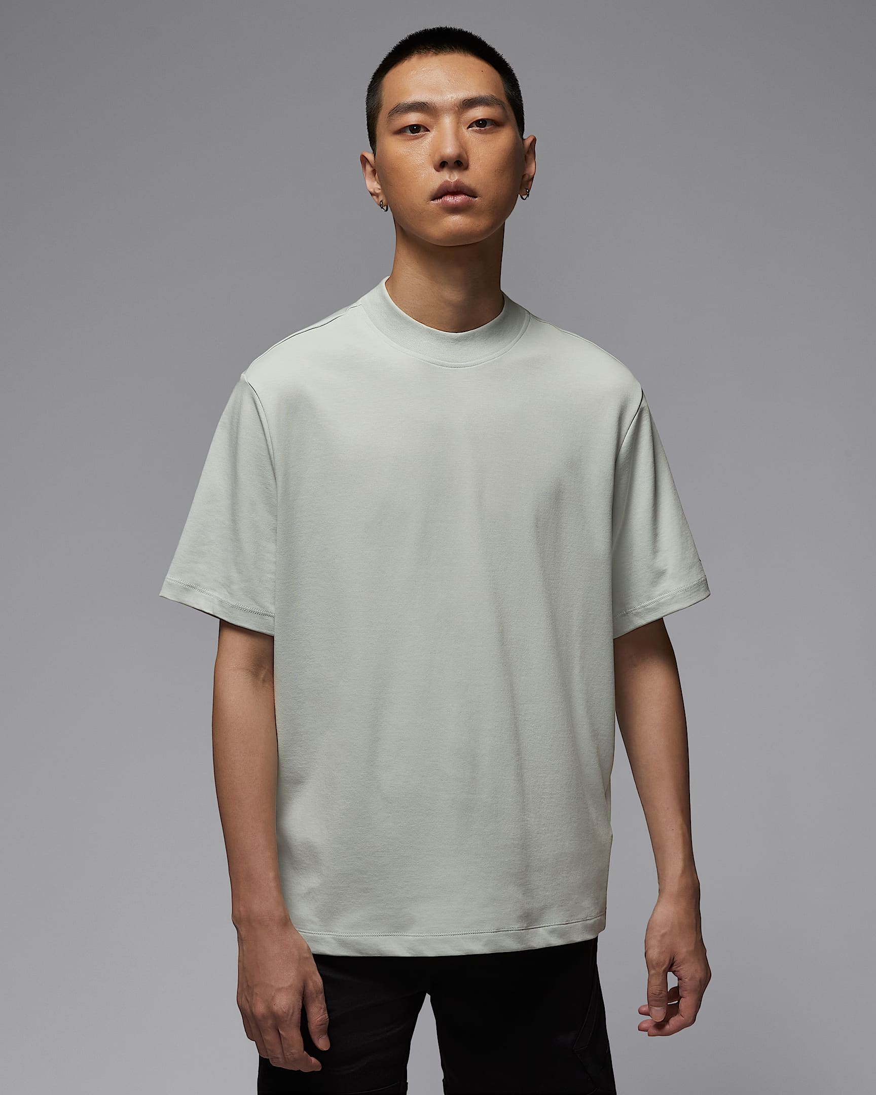 Jordan Sport Dri-FIT 男子速干企领高尔夫上衣 - 浅银/黑