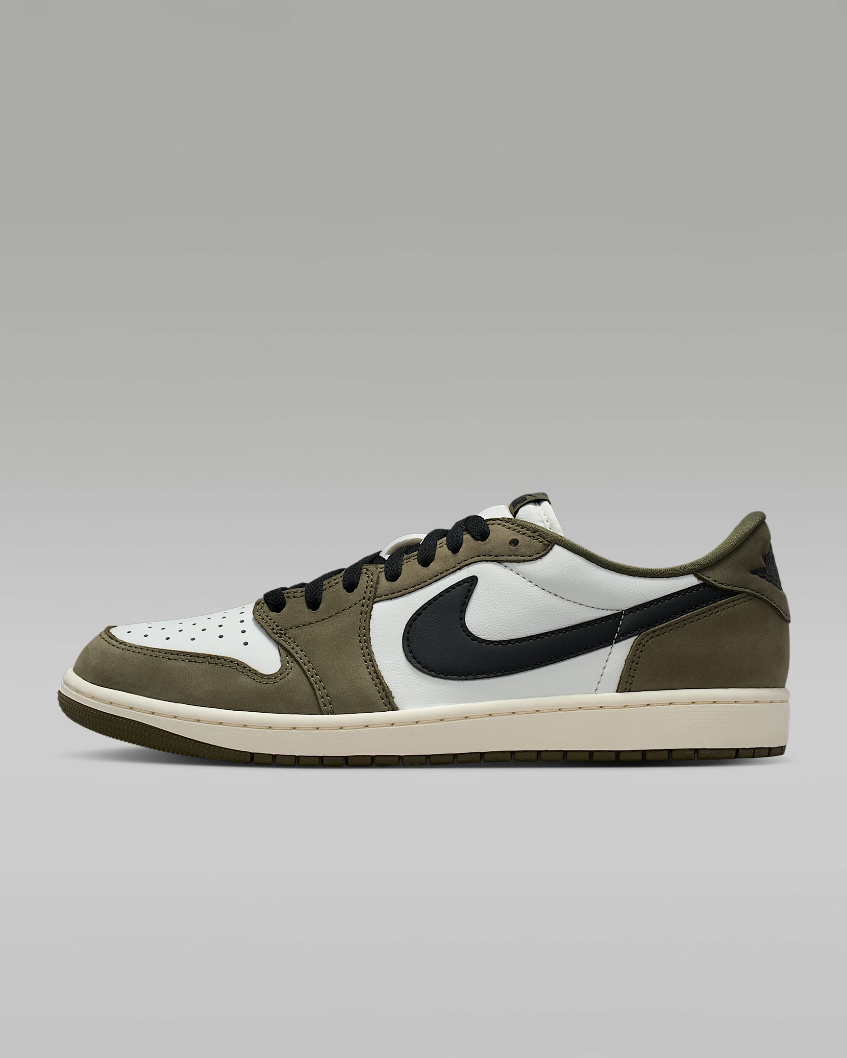 Air Jordan 1 Retro Low "Medium Olive" 复刻男子运动鞋 - 中橄榄绿/山峰白/帆白/黑
