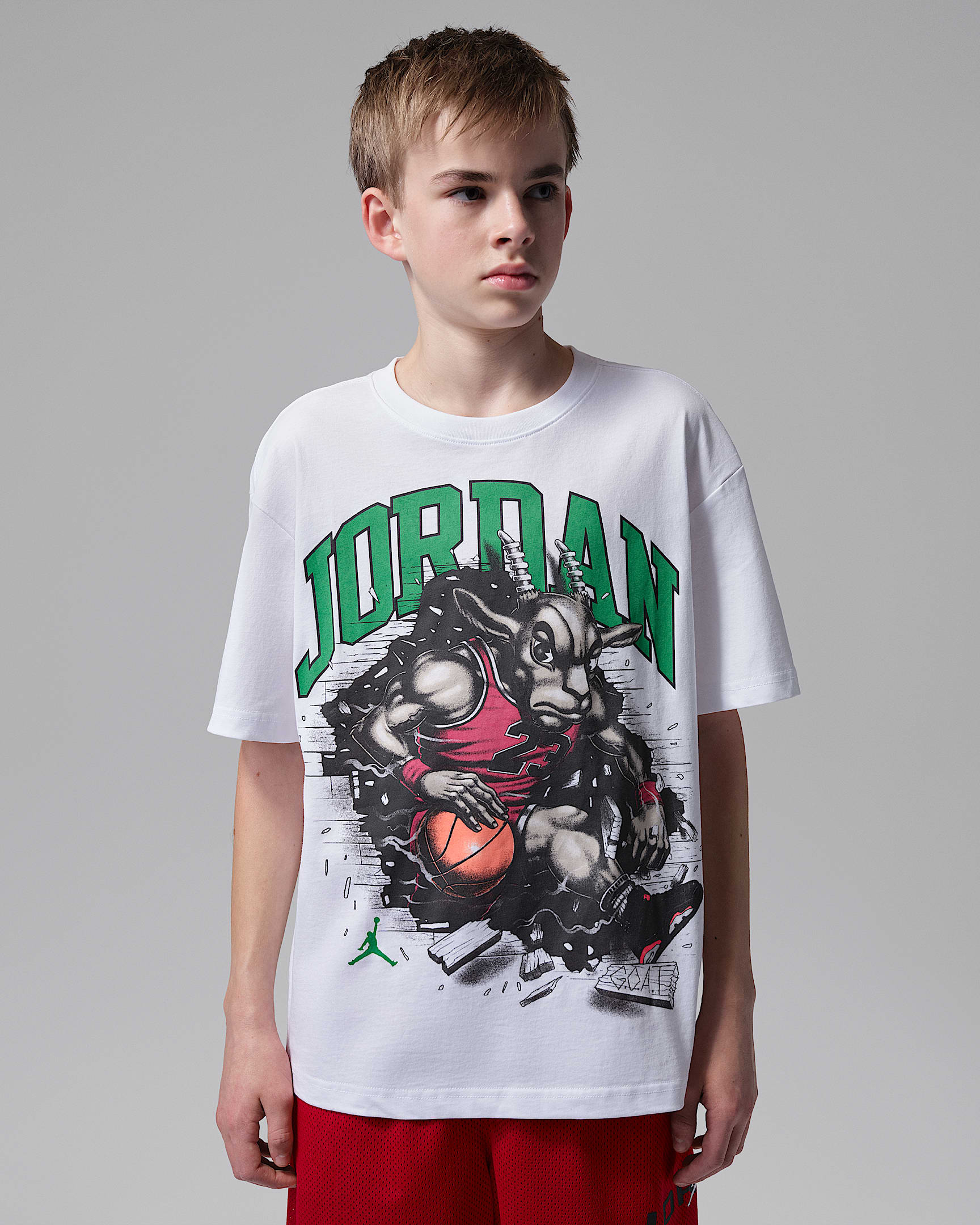 Jordan The Goat 大童T恤 - 白色
