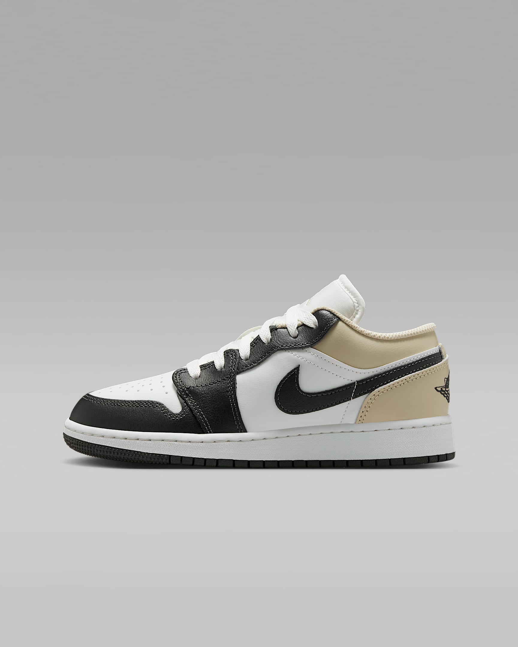 Air Jordan 1 Low 大童运动鞋 - 山峰白/藤黄/灰黑