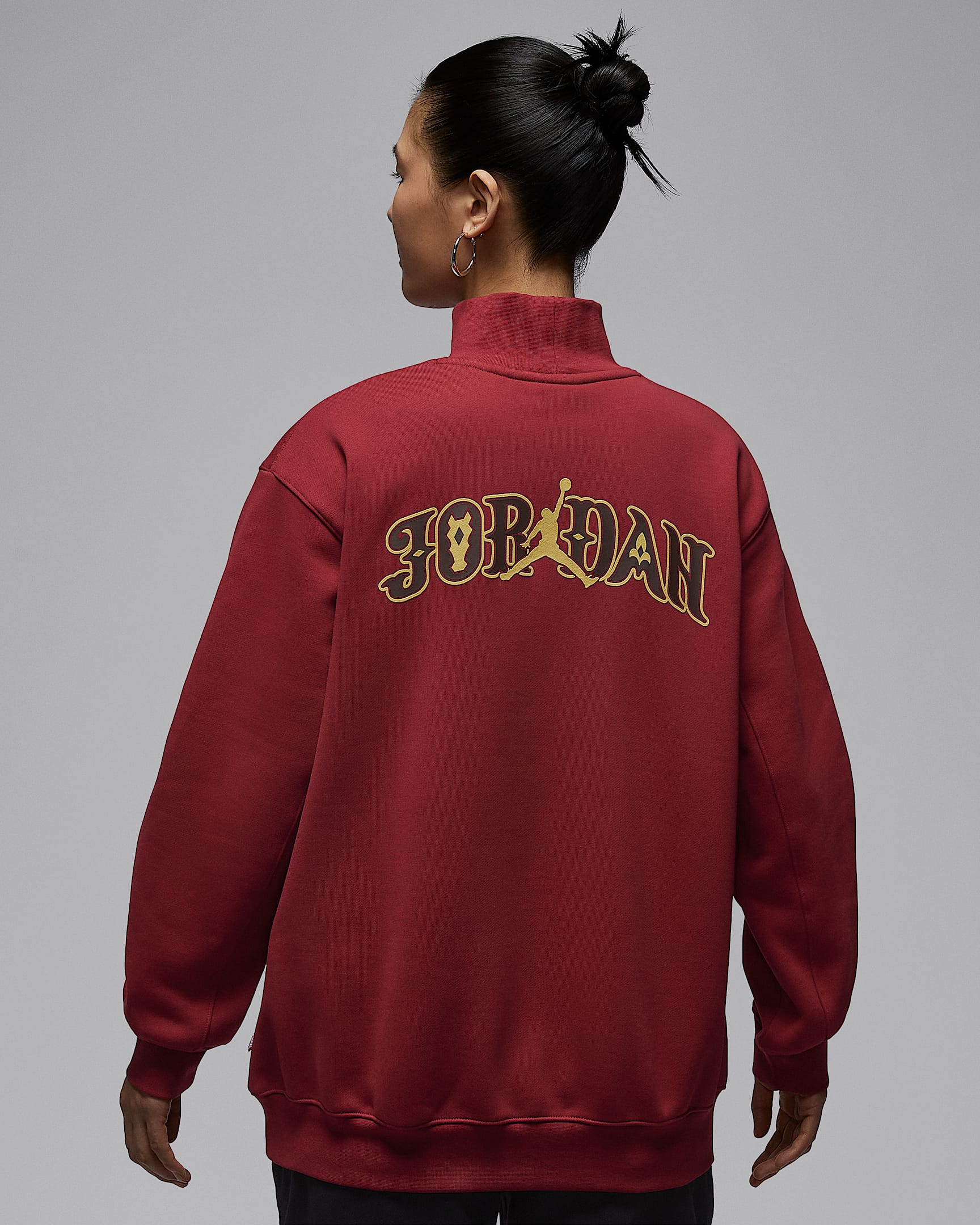 Jordan Flight Fleece 新年系列女子加绒上衣 - 深队红