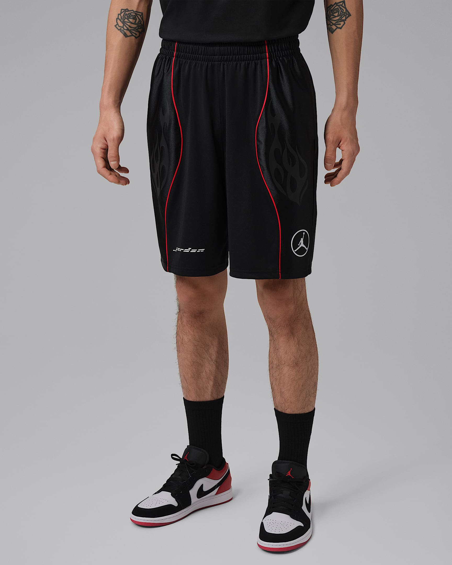 Jordan Sport 男子速干印花短裤 - 黑