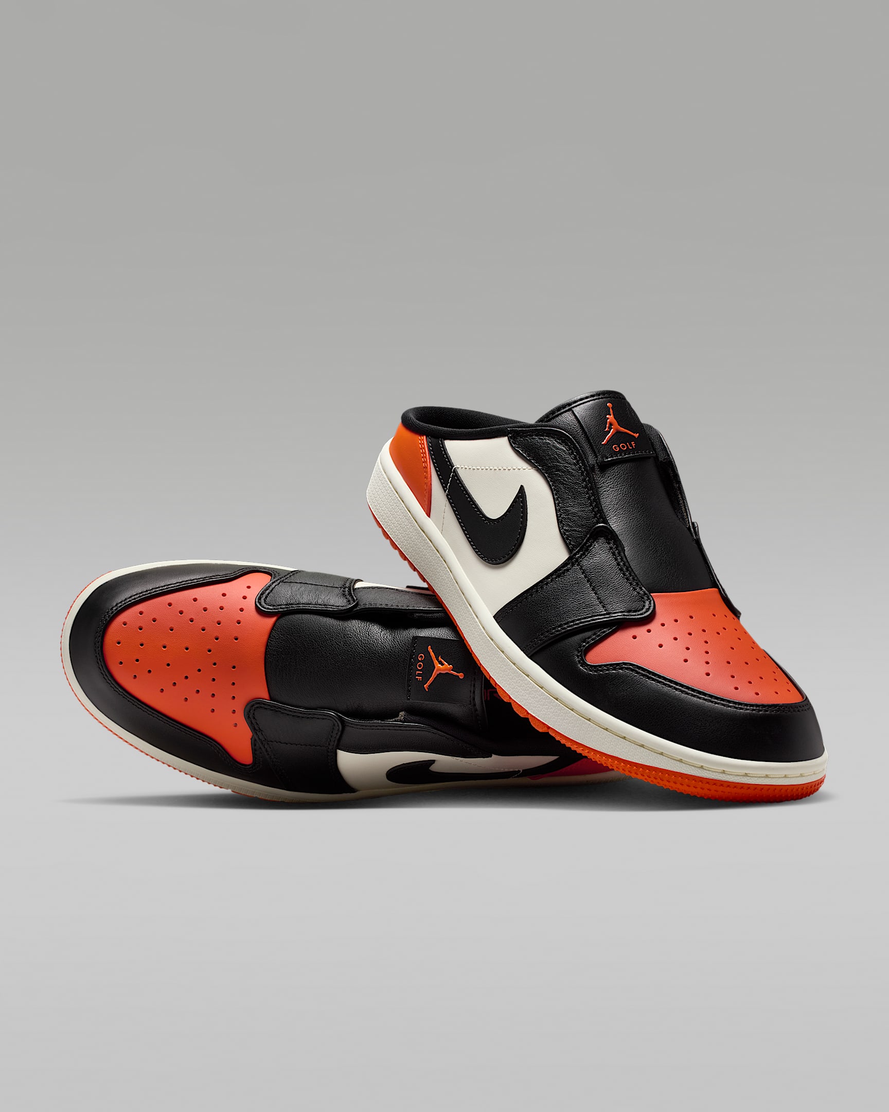 Air Jordan Mule 高尔夫一脚蹬运动鞋 - 海星橙/帆白/黑