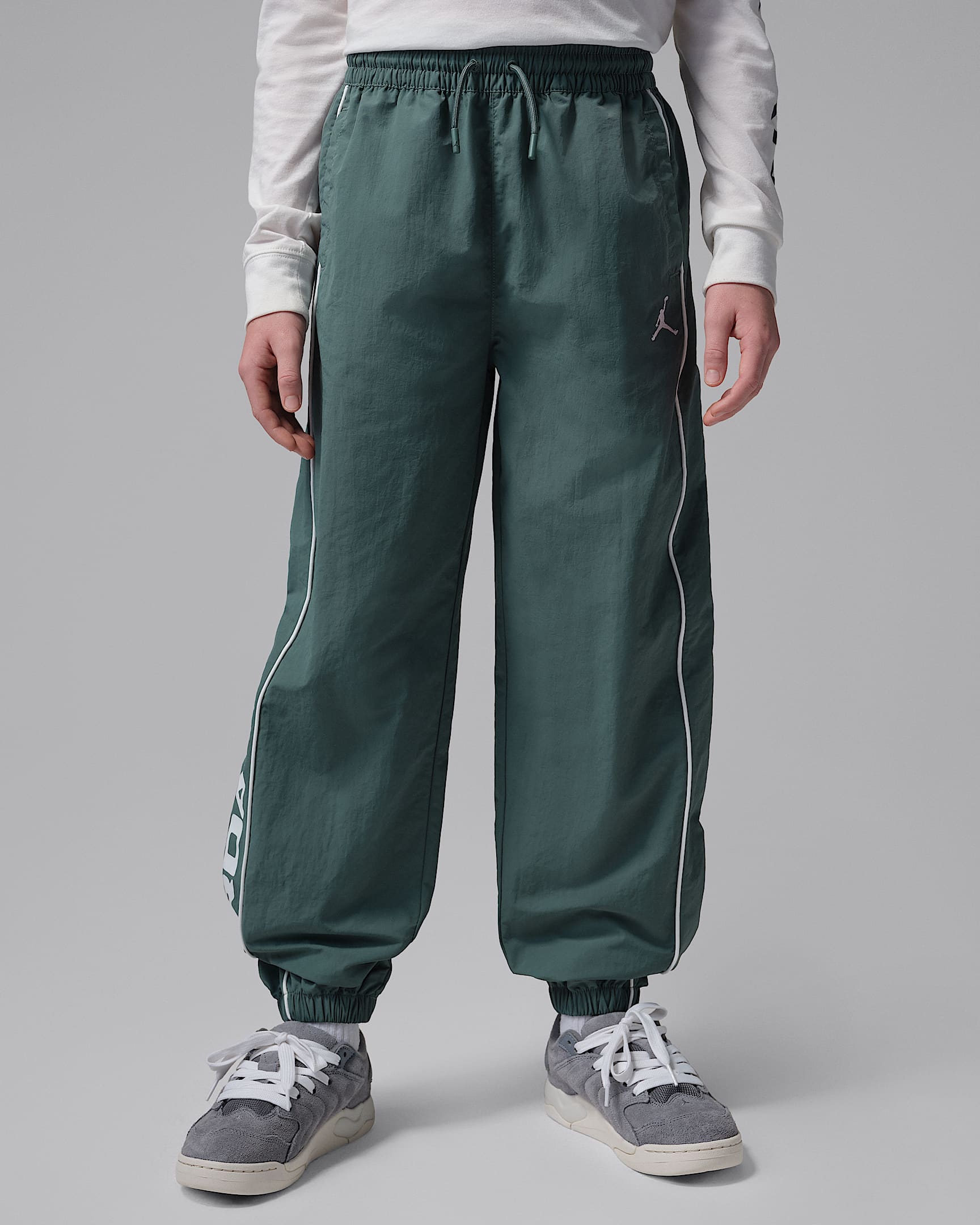 Jordan We Outside 大童梭织长裤 - 戟叶绿