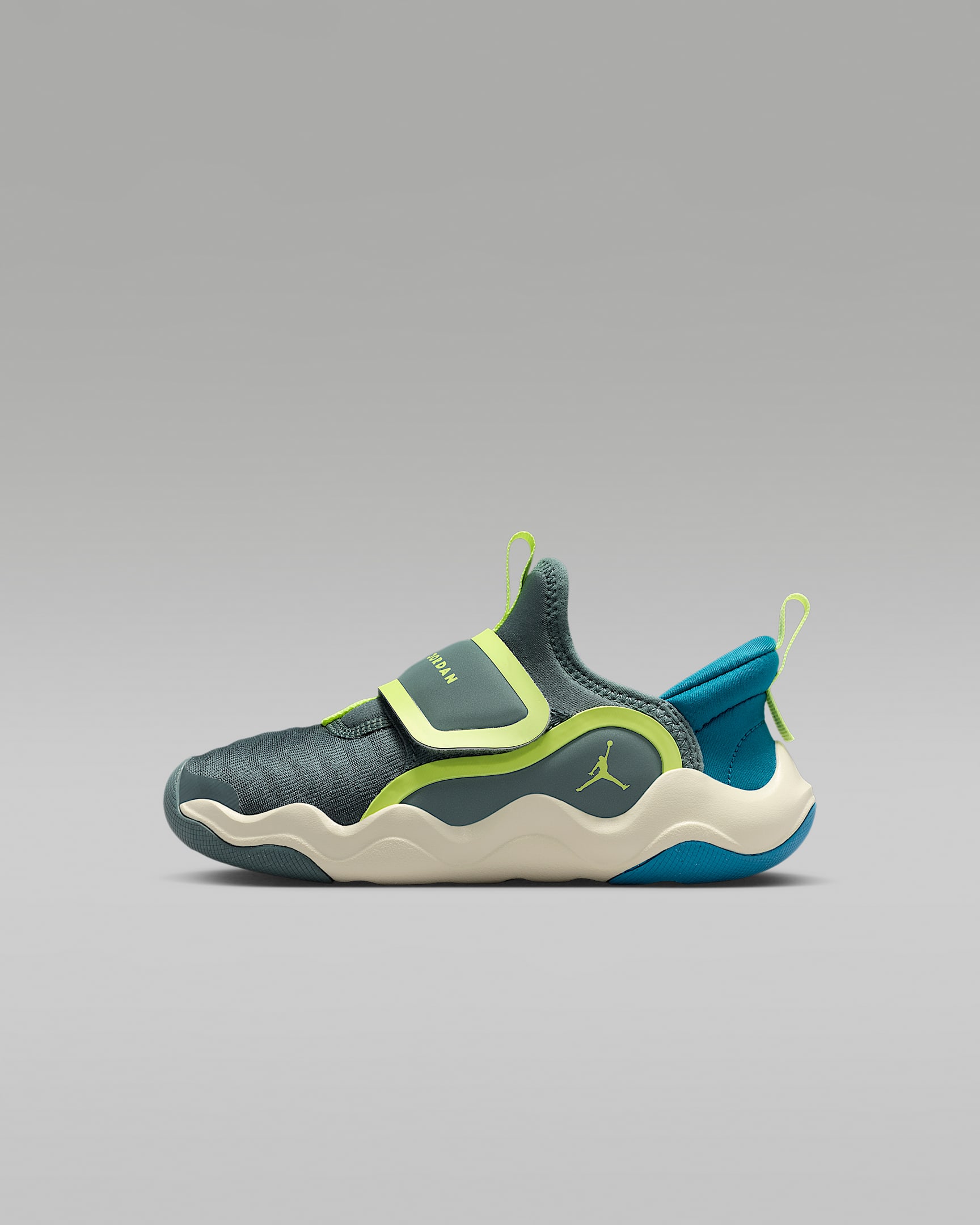 Jordan 23/7.2 EasyOn 小鲨鱼幼童运动鞋 - 戟叶绿/深渊绿/海玻璃色/浅柠檬黄