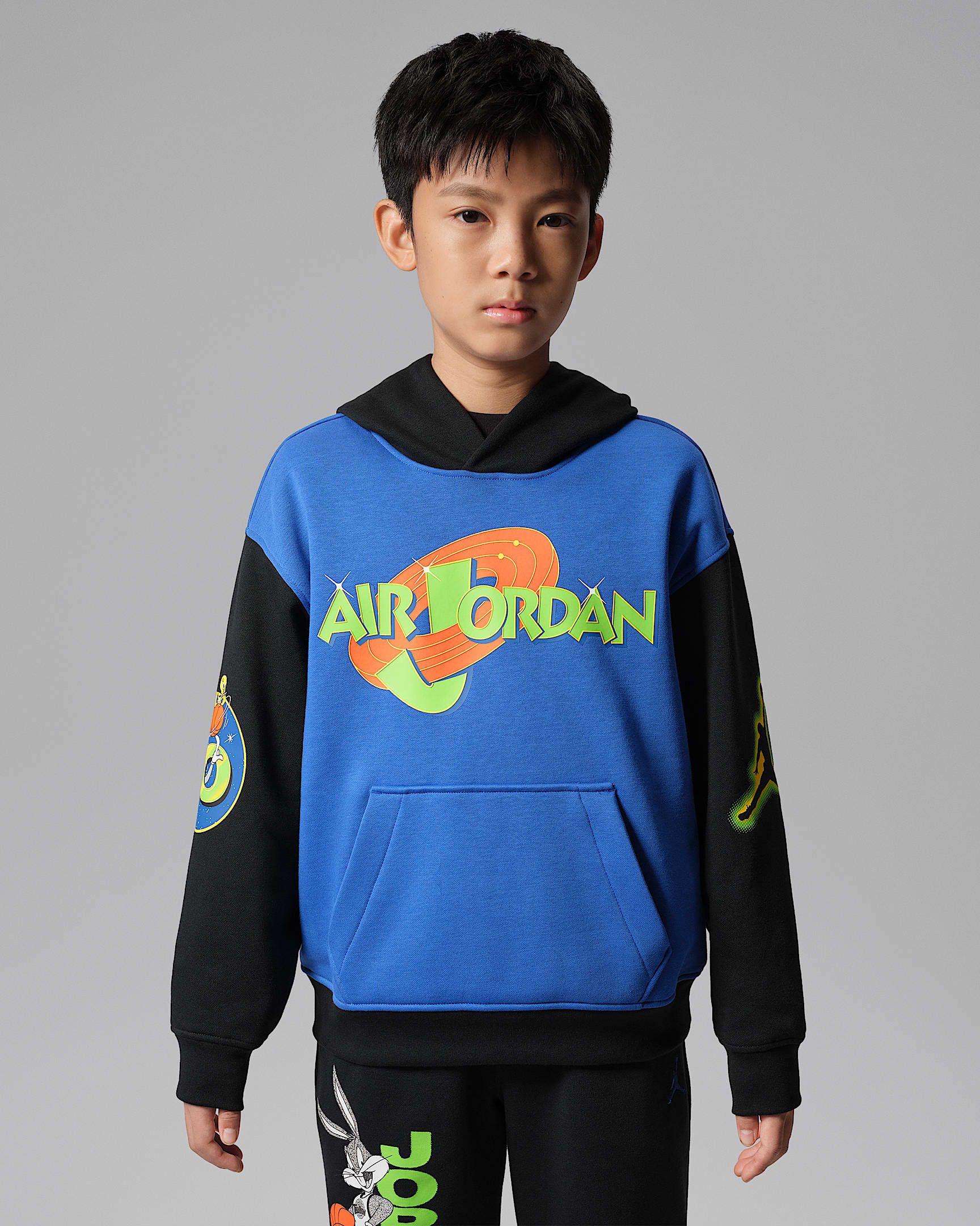 Jordan Space Jam 30 大童加绒套头连帽衫 - 多色