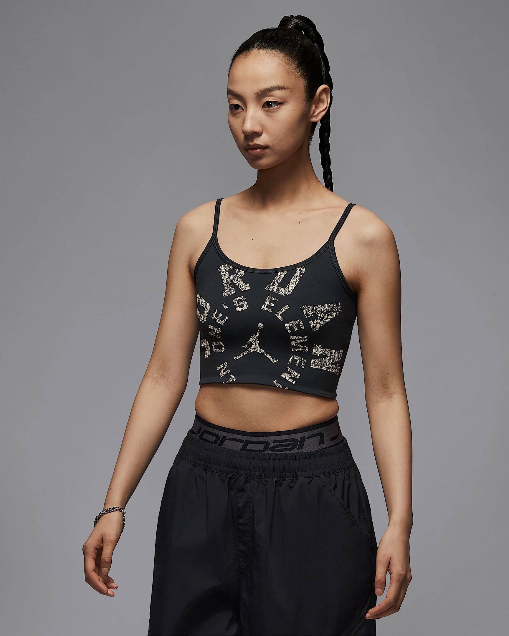 Jordan Sport 女子速干背心 - 灰黑/燕麦色