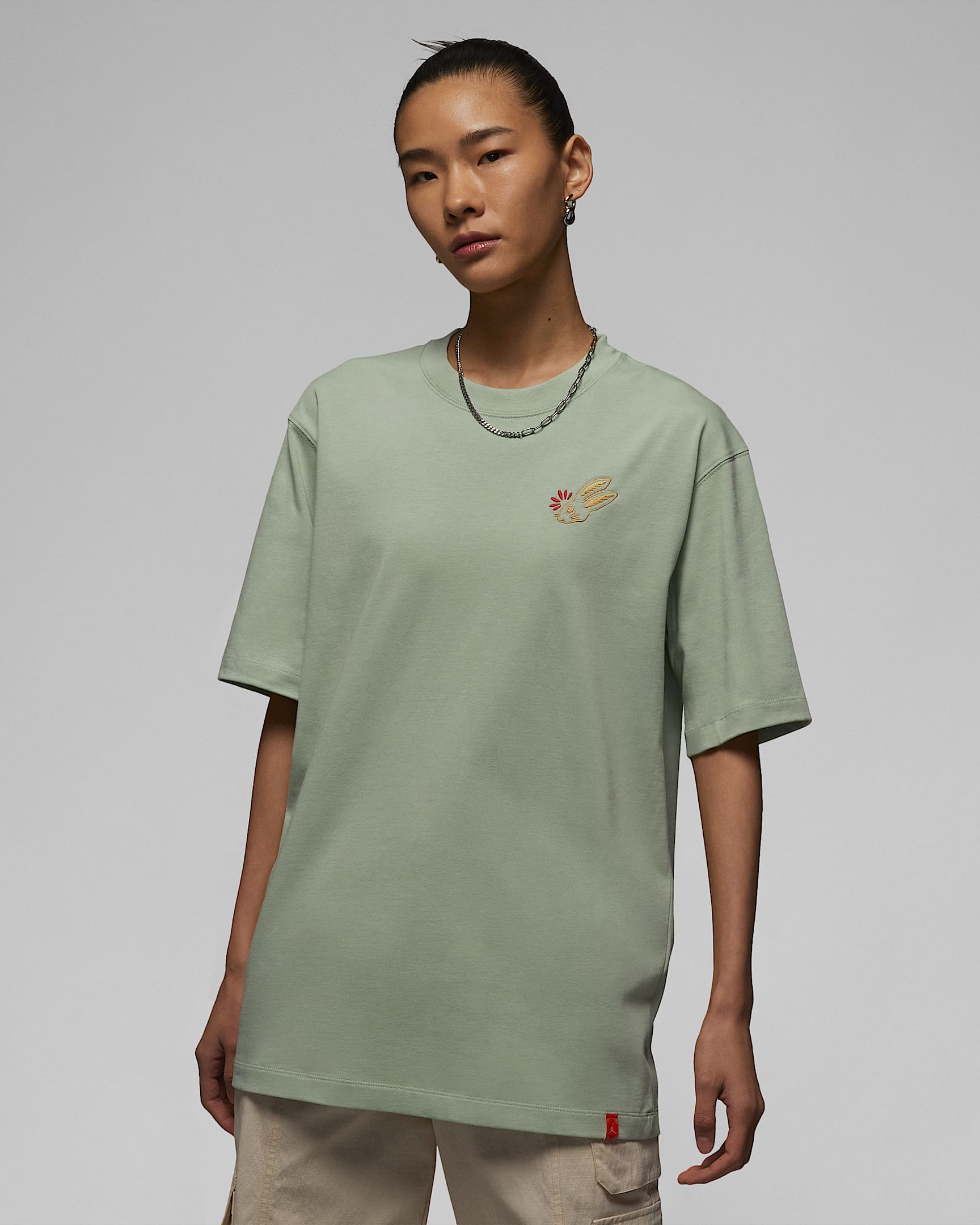 Jordan Flight Chinese New Year 女子 Oversize 风T恤 - 蜜瓜绿