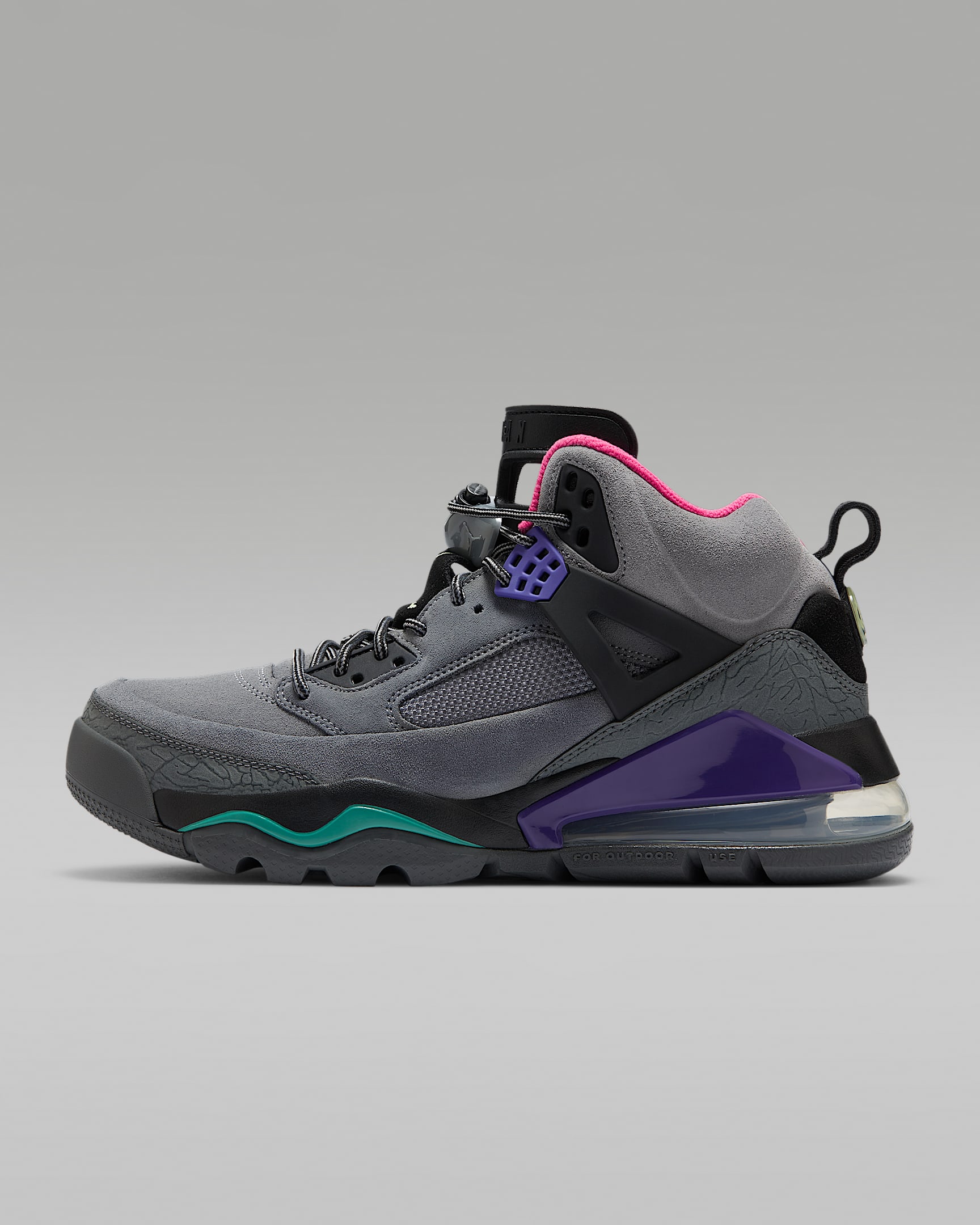Jordan Spizike 270 Boot 男子运动鞋 - 烟灰/黑/海神绿/微黄绿