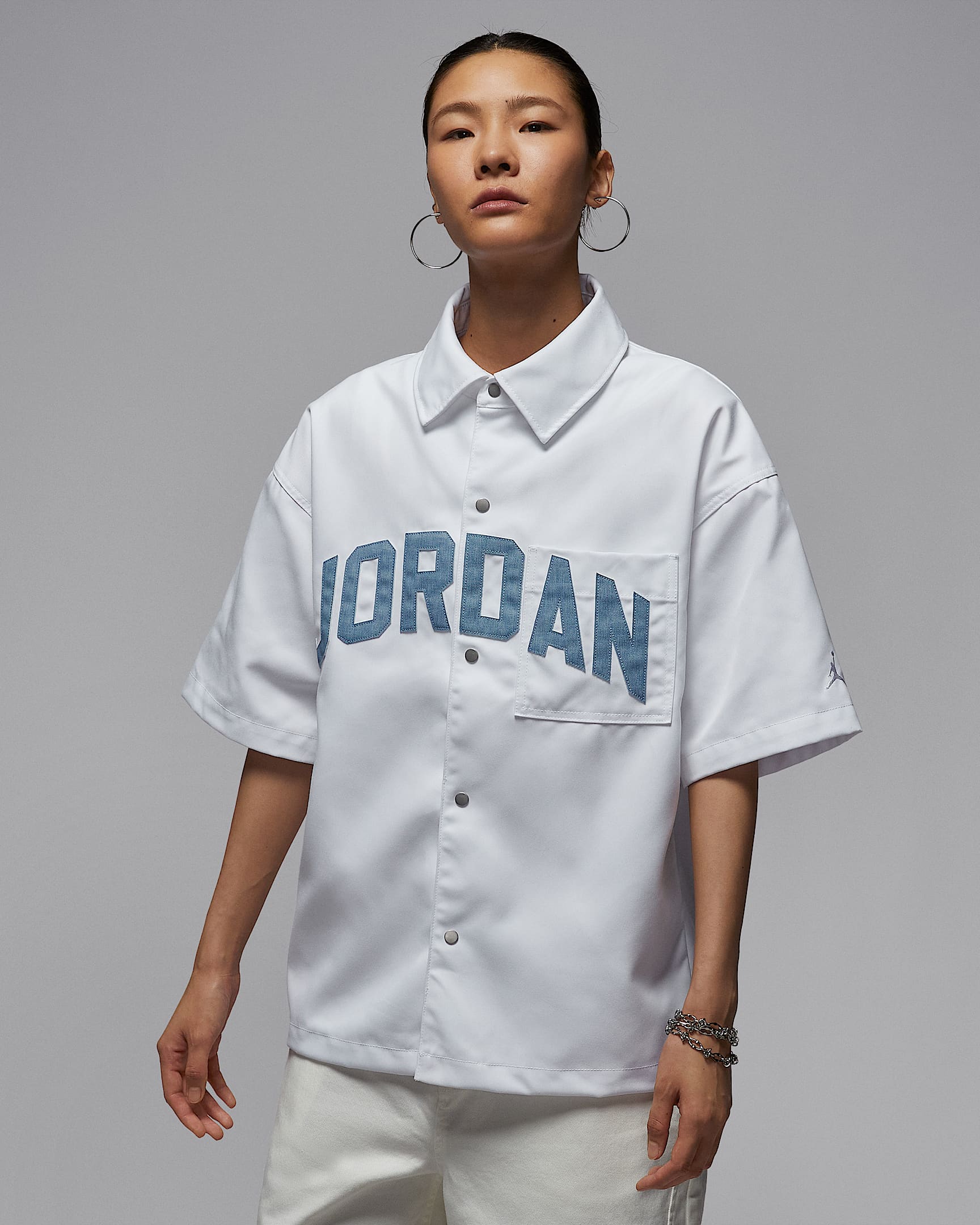 Jordan Flight 女子梭织短袖上衣 - 白色