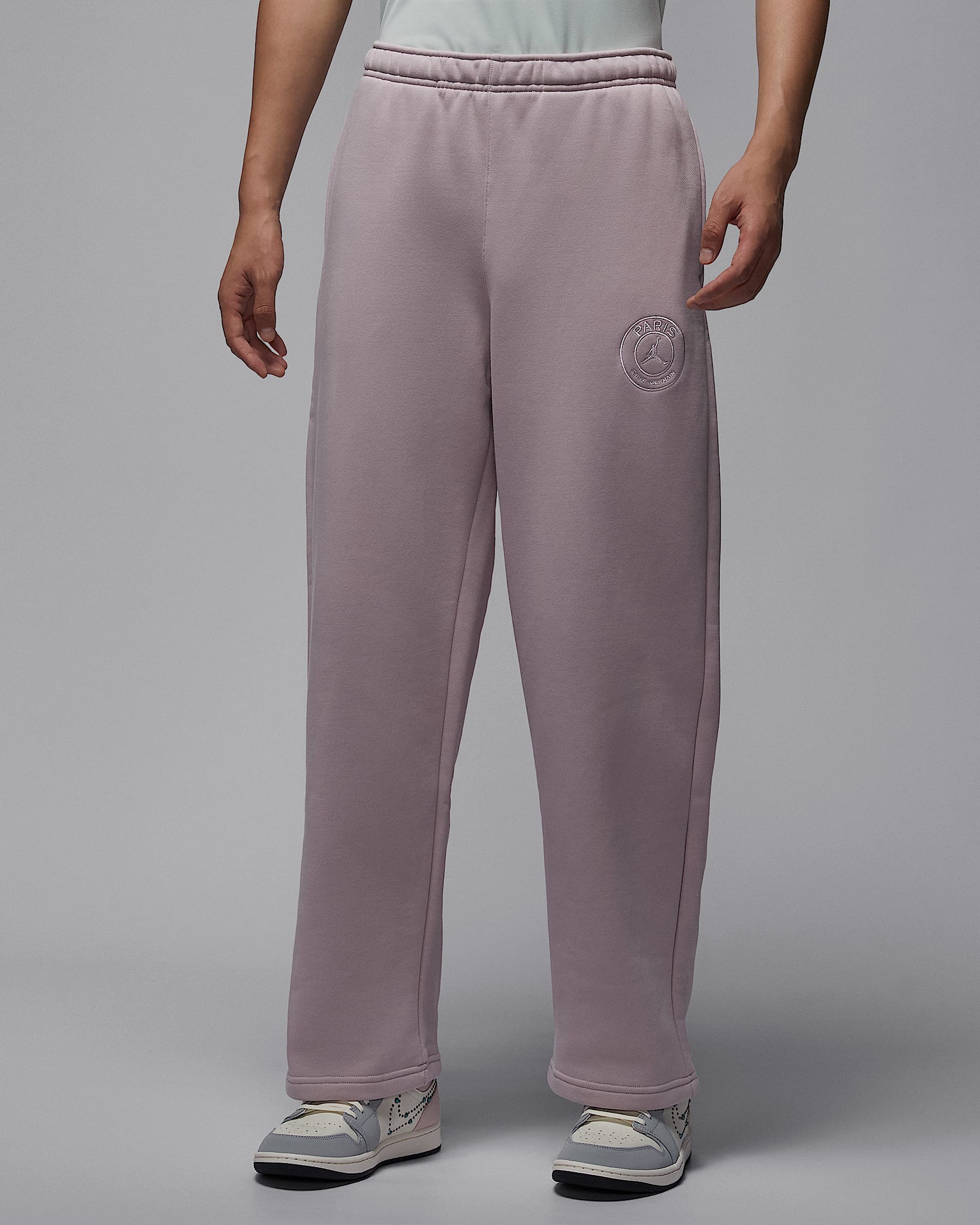 巴黎圣日耳曼足球俱乐部男子加绒长裤 - 微粒玫瑰红