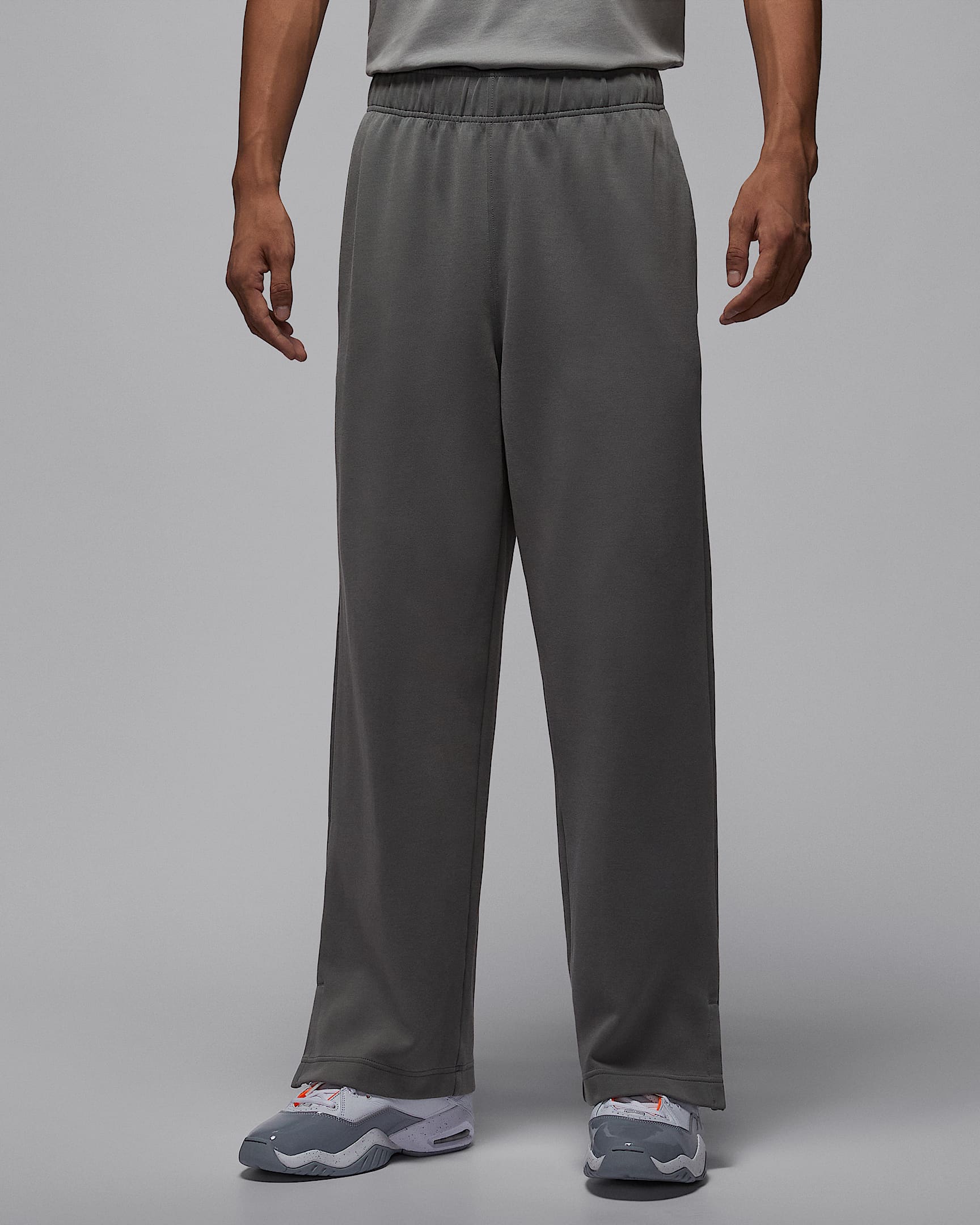Tatum Hoop Fleece Dri-FIT 塔图姆男子速干针织长裤 - 烟灰/大学红