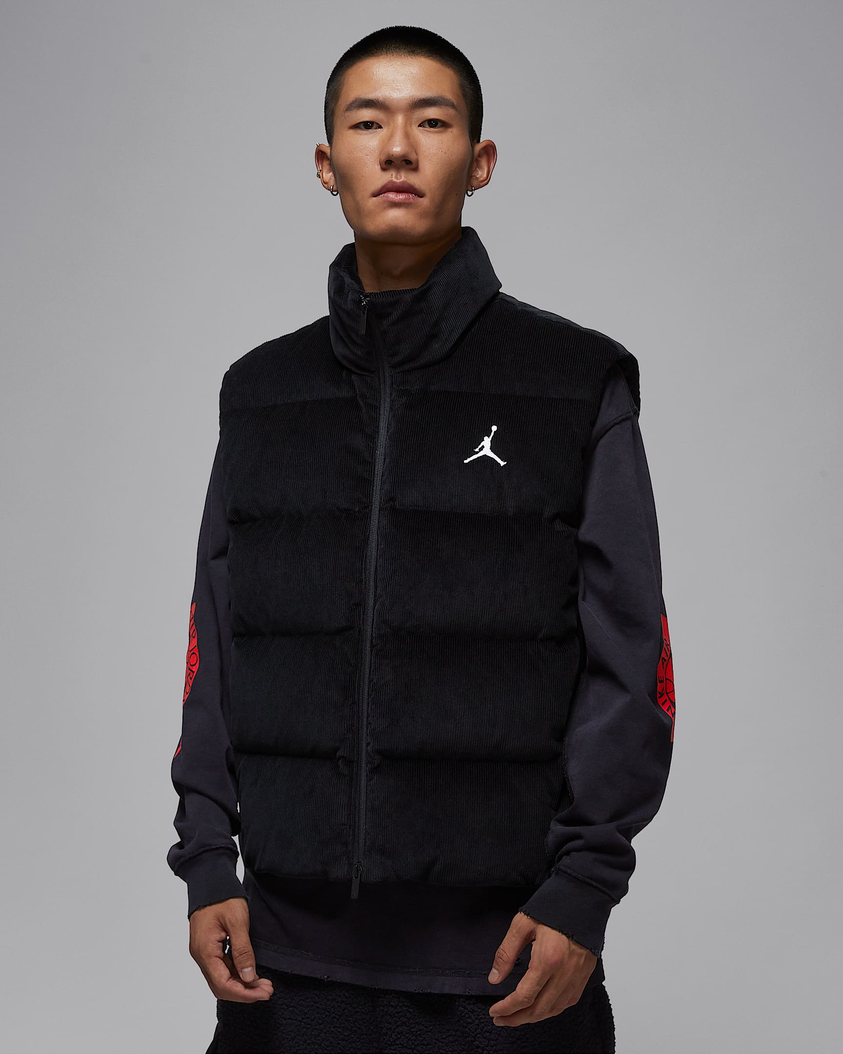 Jordan Flight 男子羽绒马甲 - 黑/白色