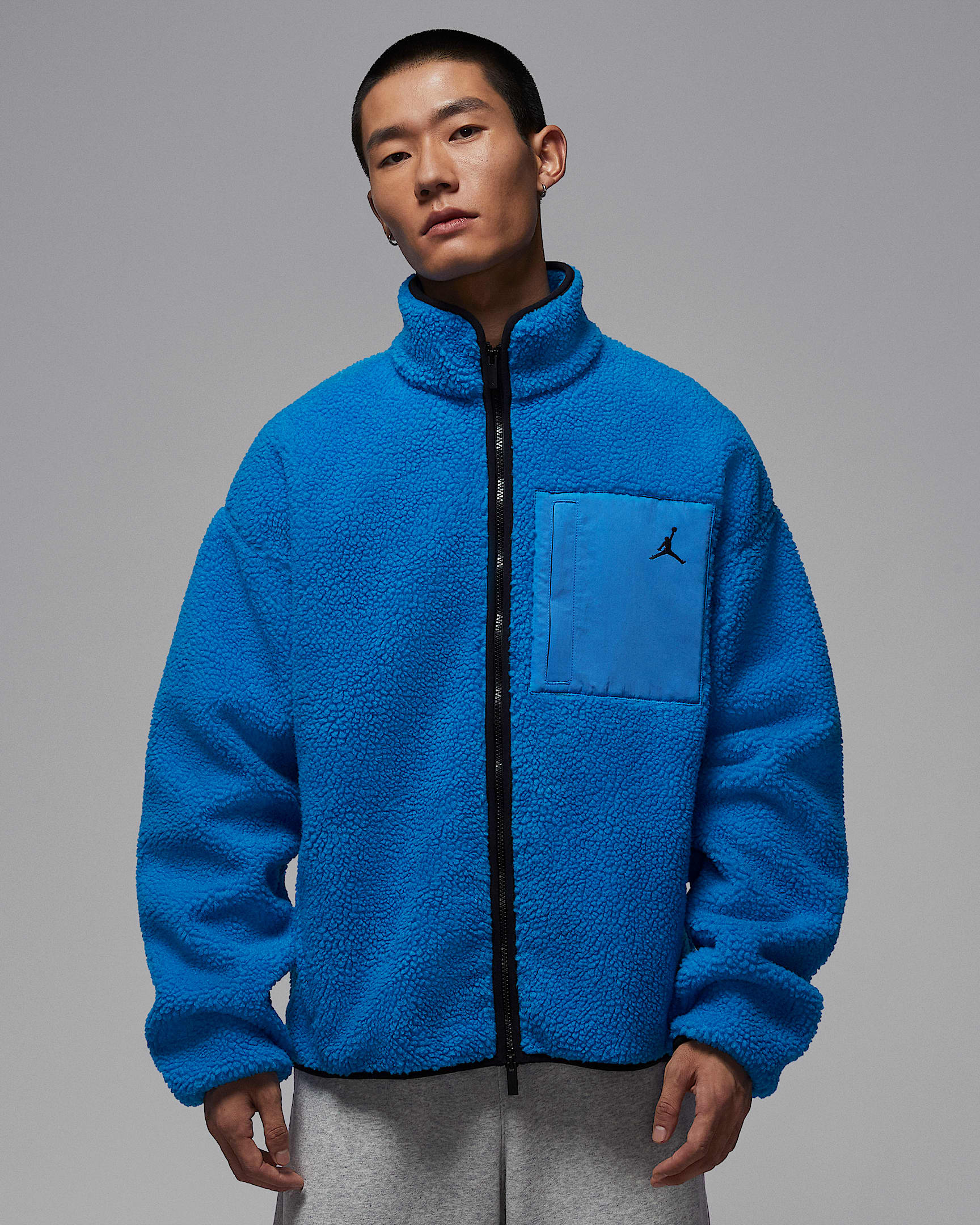 Jordan Flight Mountainside 男子仿羊羔绒夹克 - 清透蓝/黑