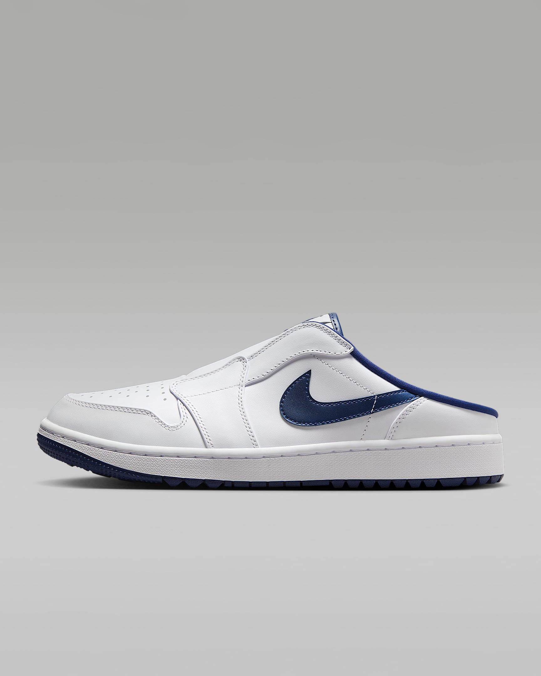 Air Jordan Mule 男子高尔夫一脚蹬运动鞋 - 白色/深藏青