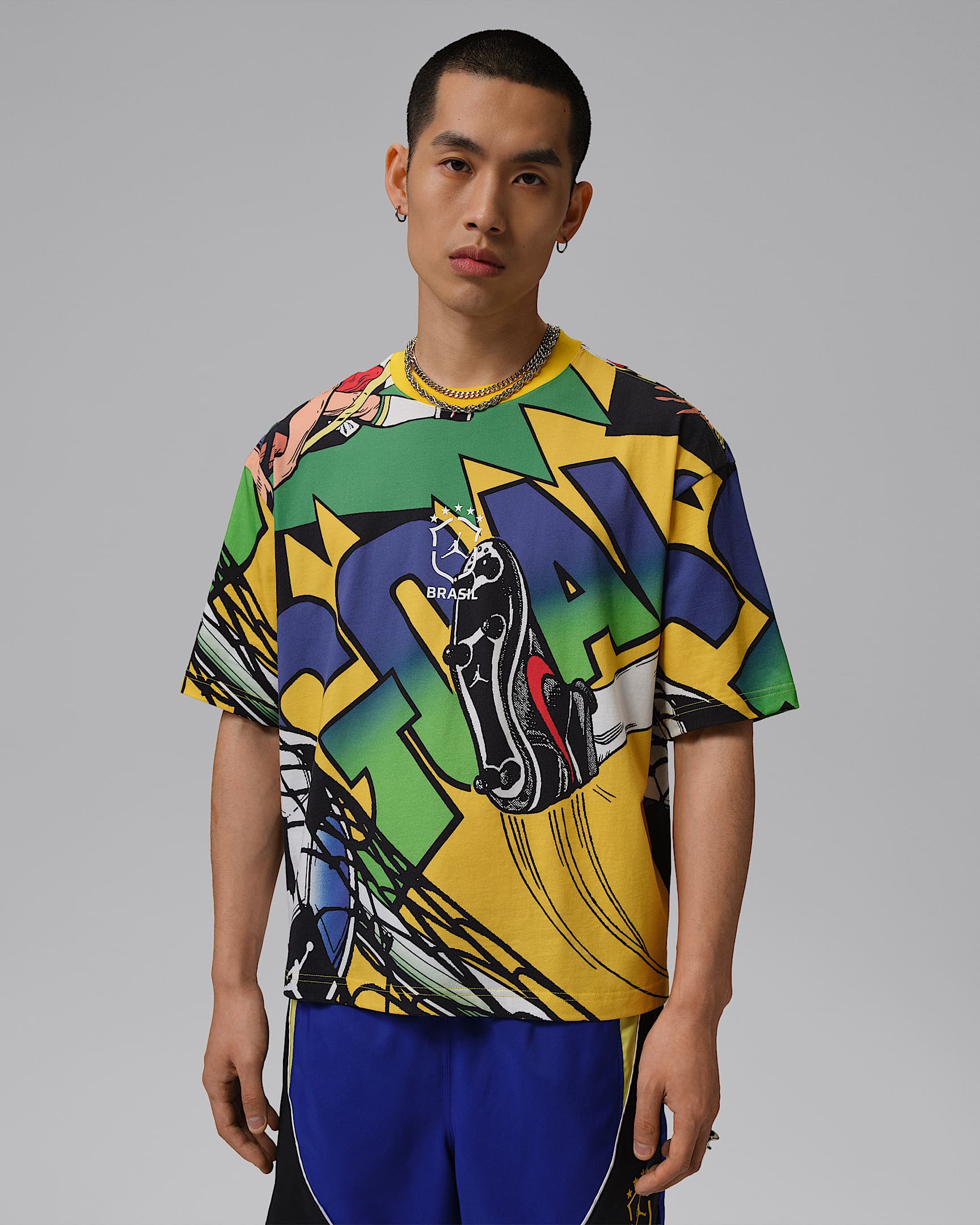 Jordan Essentials 男子宽松T恤 - 校园粟黄