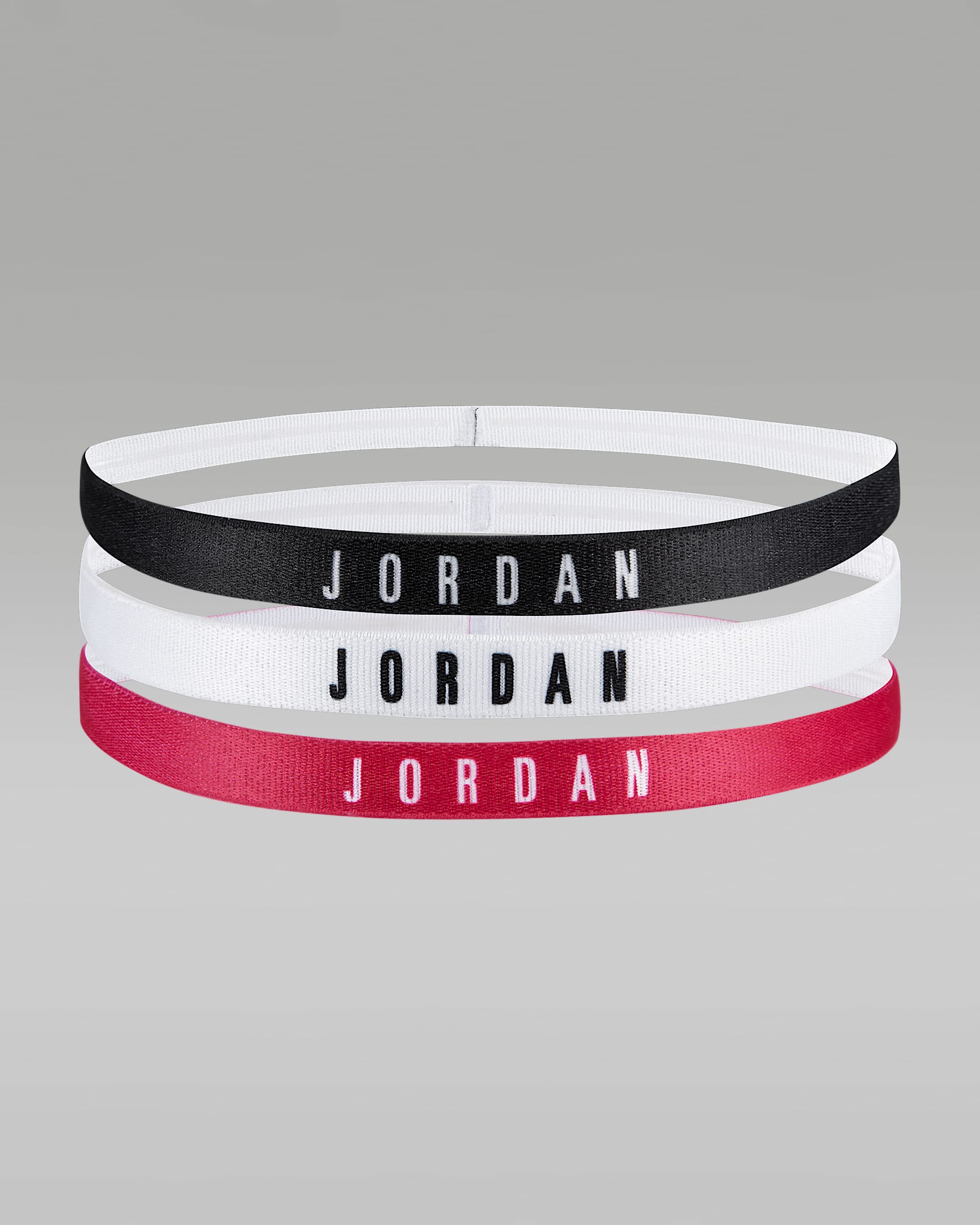 Jordan 头带(3 条) - 明亮粉/黑/白色