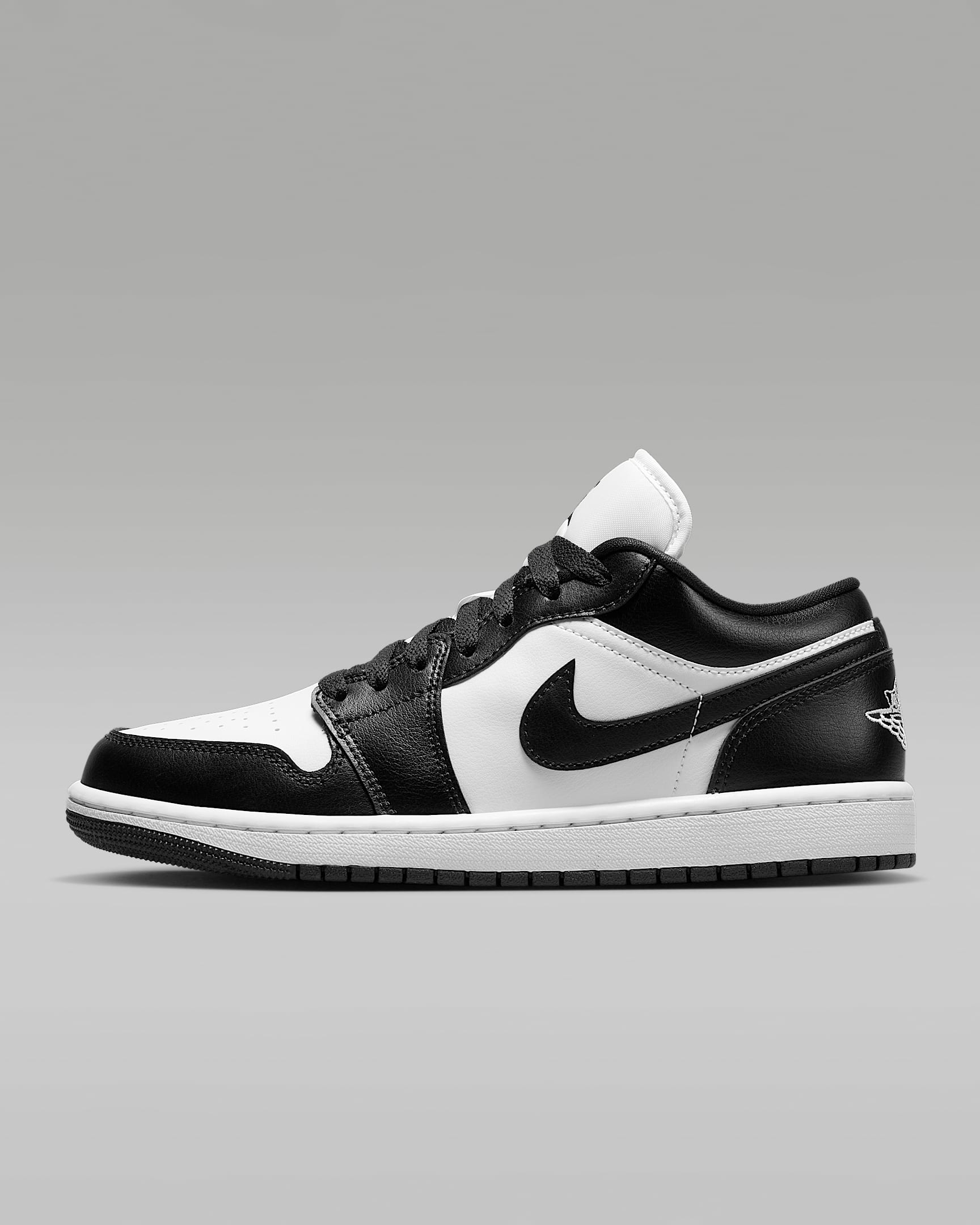 Air Jordan 1 Low 女子复古运动鞋刺绣板鞋 - 白色/白色/黑