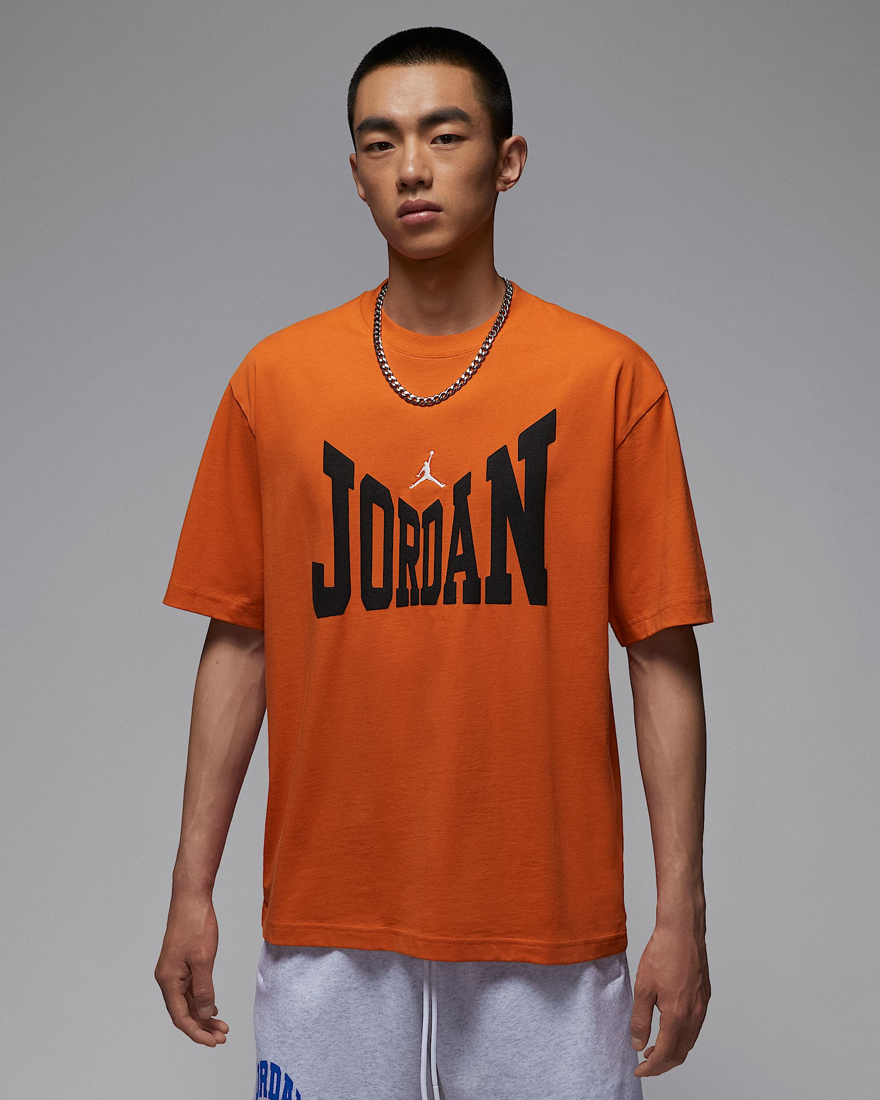Jordan Brooklyn 男子T恤 - 海星橙/帆白