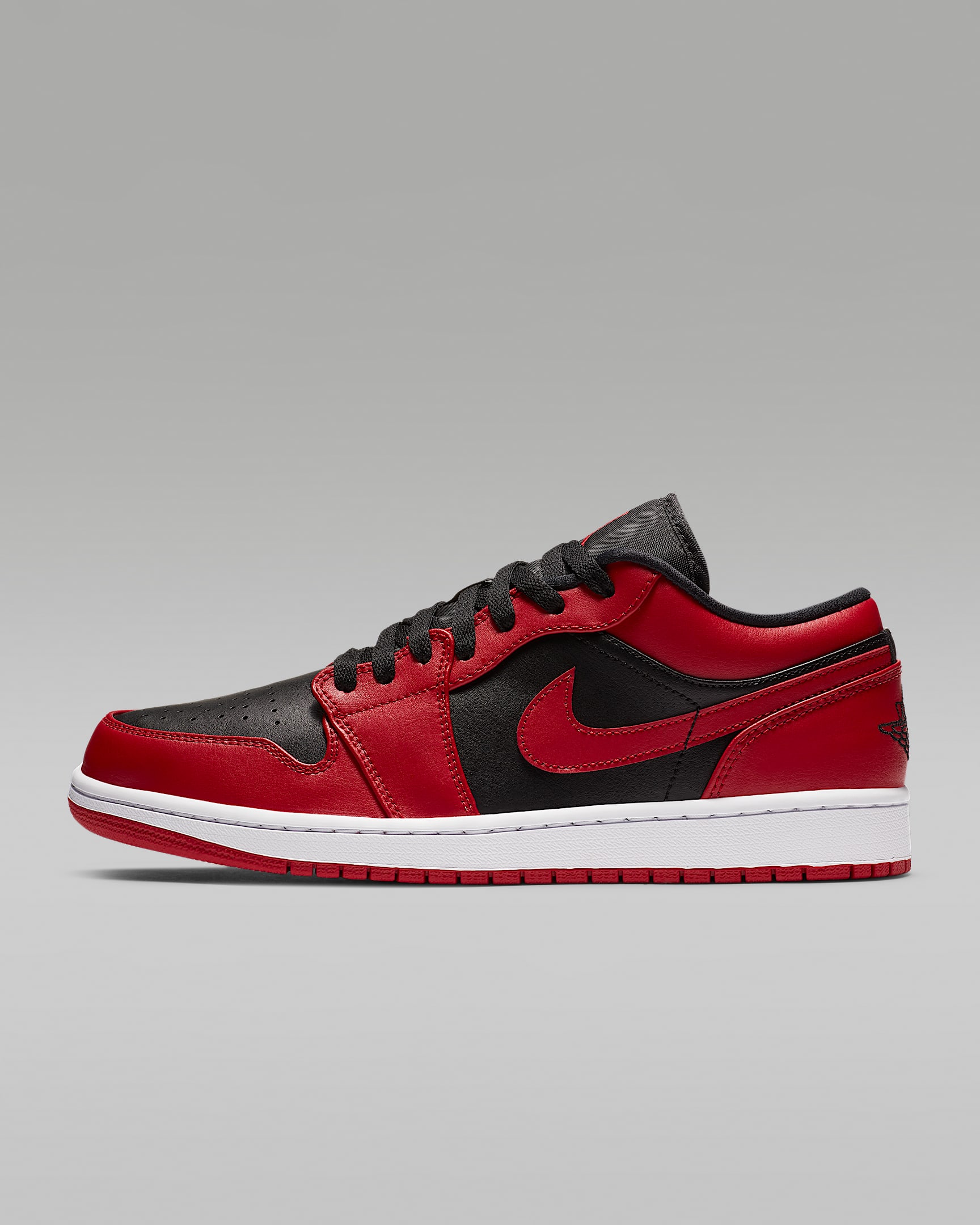 Air Jordan 1 Low 男子运动鞋 - 健身红/白色/黑