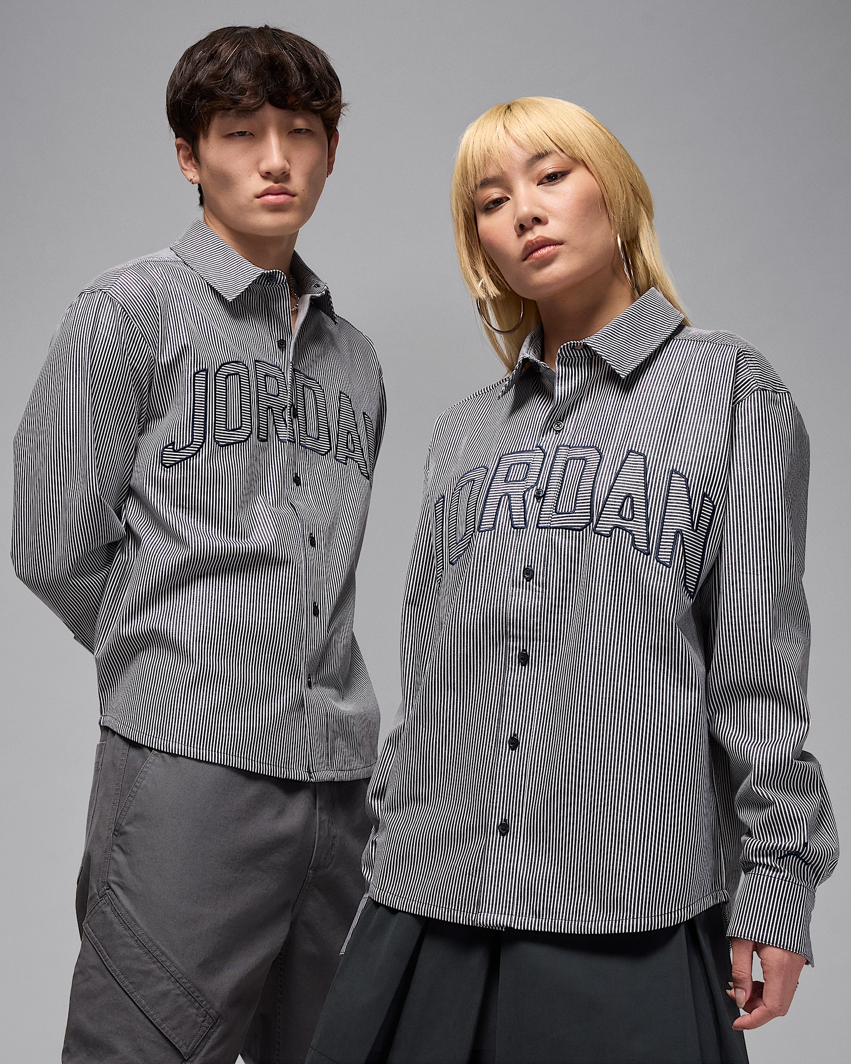 Jordan Flight 男子牛津布长袖上衣 - 黑曜石色/白色/黑曜石色