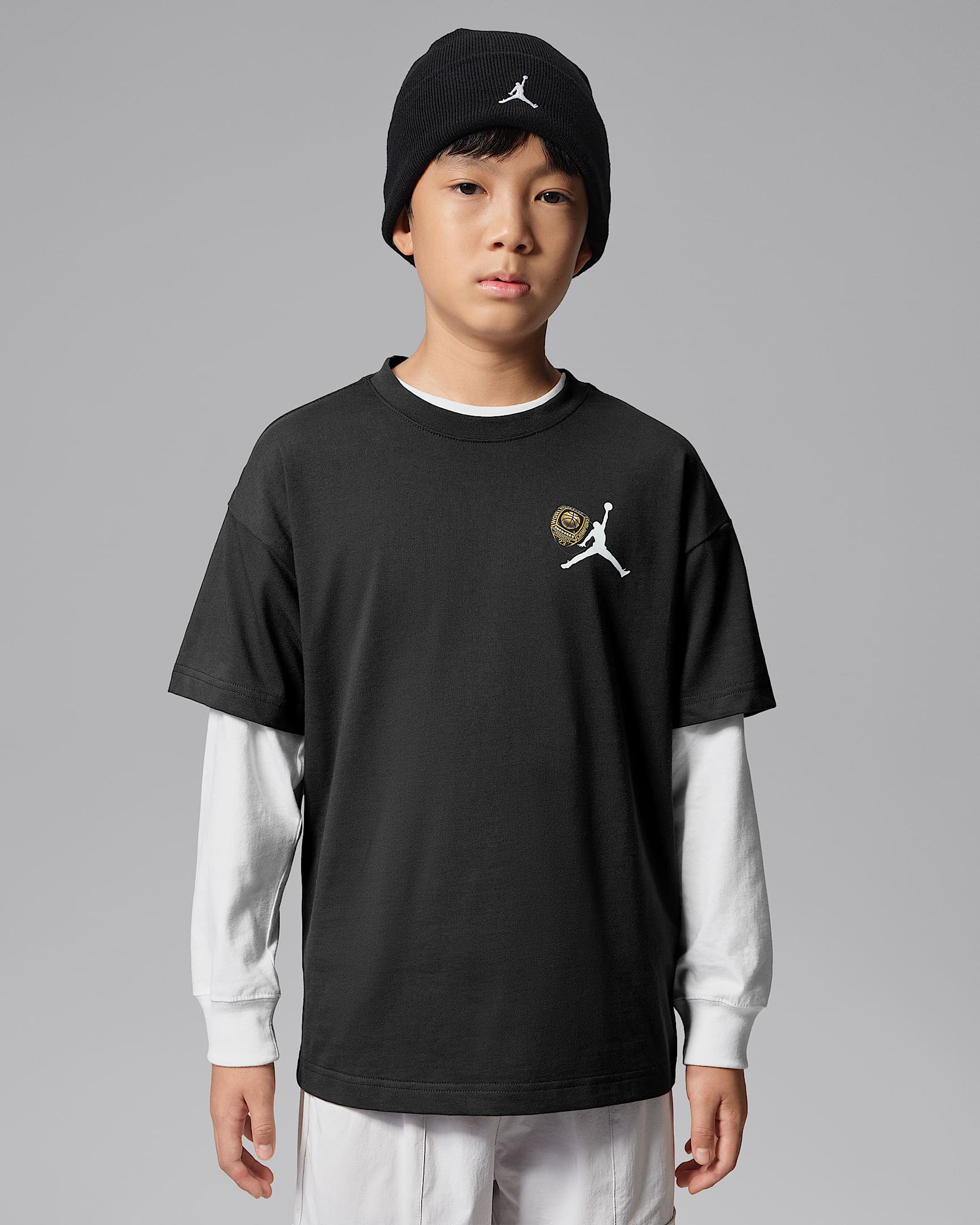 Jordan Mike's Gear 大童短袖T恤 - 灰黑
