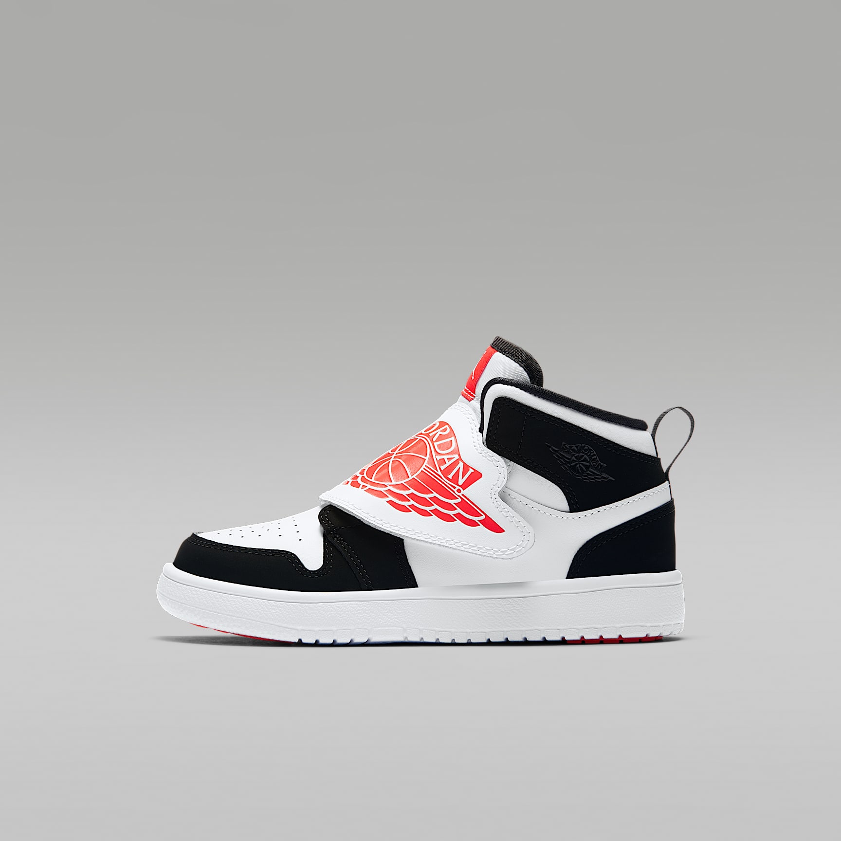 Sky Jordan 1 幼童易穿脱运动鞋 - 白色/黑/红外线红 23