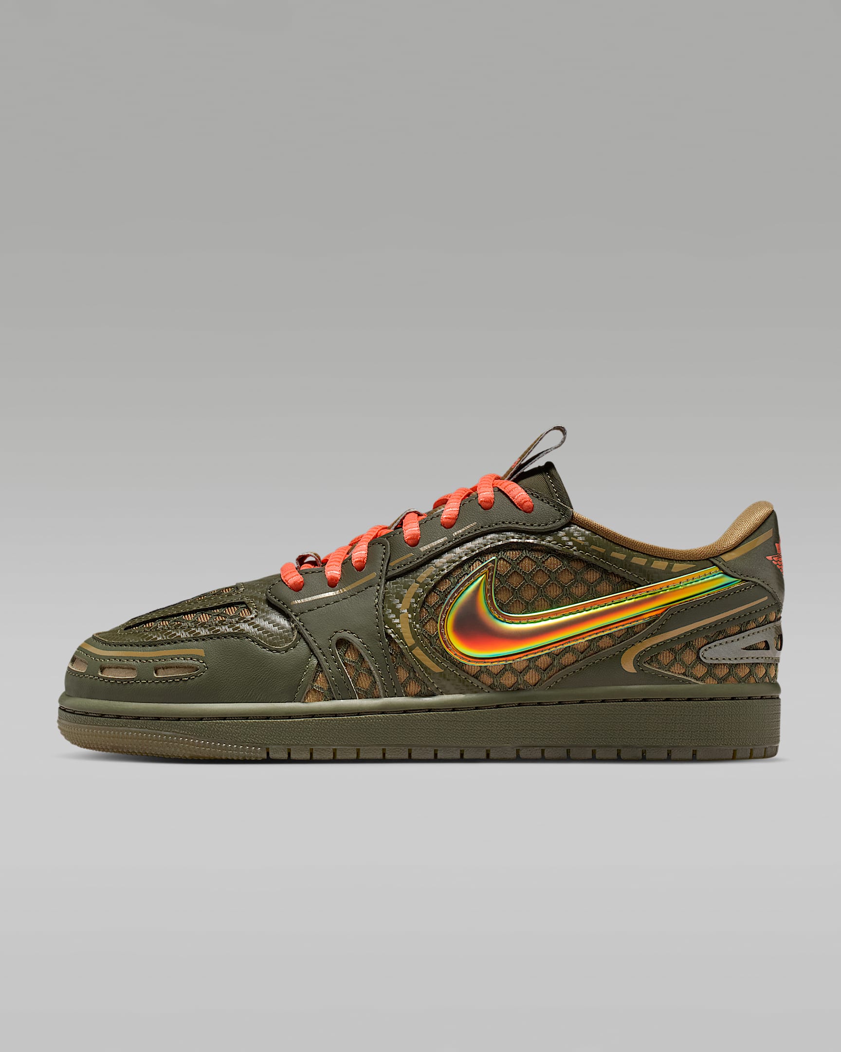 Air Jordan 1 Low Method of Make 女子运动鞋 - 海藻棕/浅野芒果黄/军裤卡其