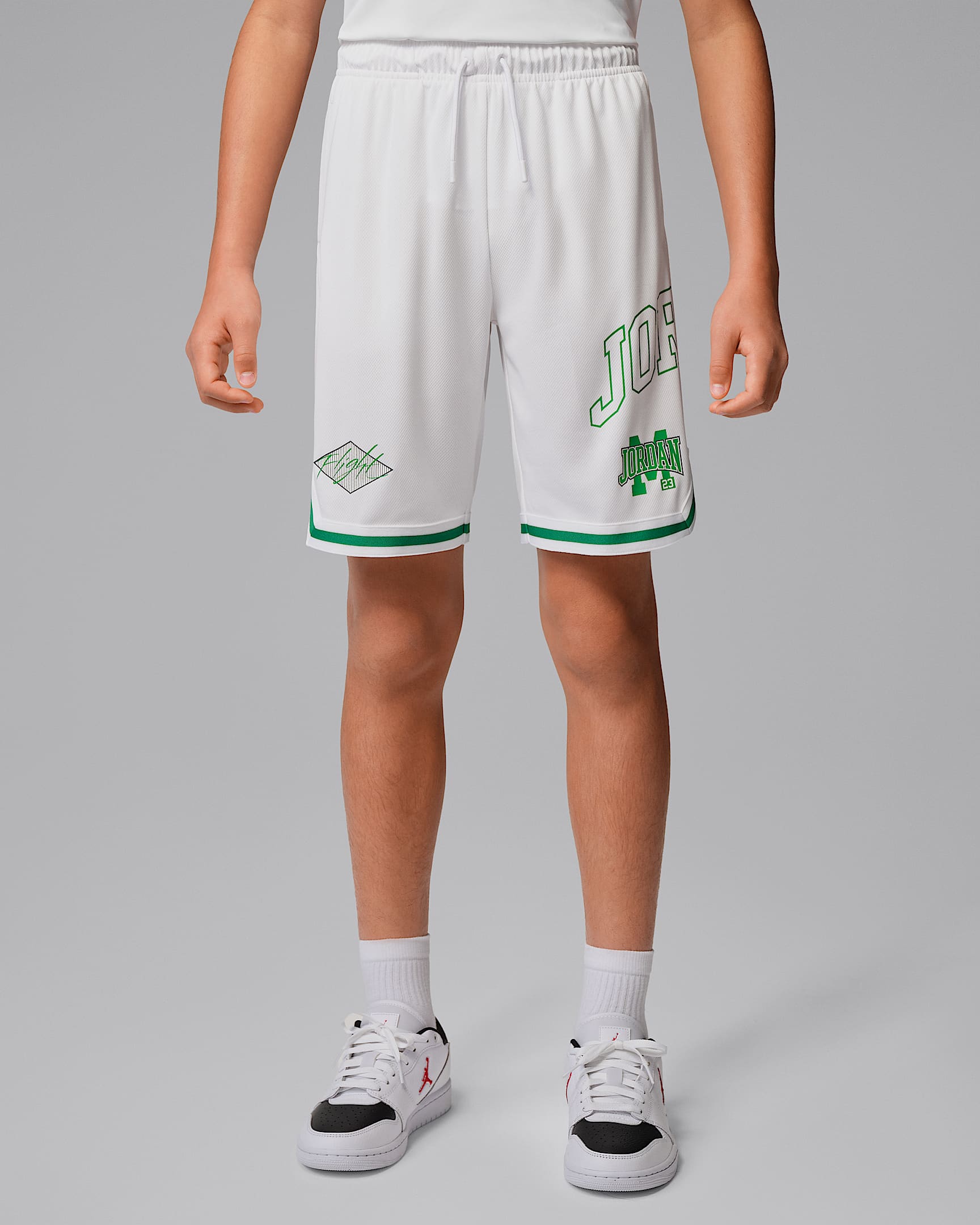 Jordan Dynasty 大童速干短裤 - 白色