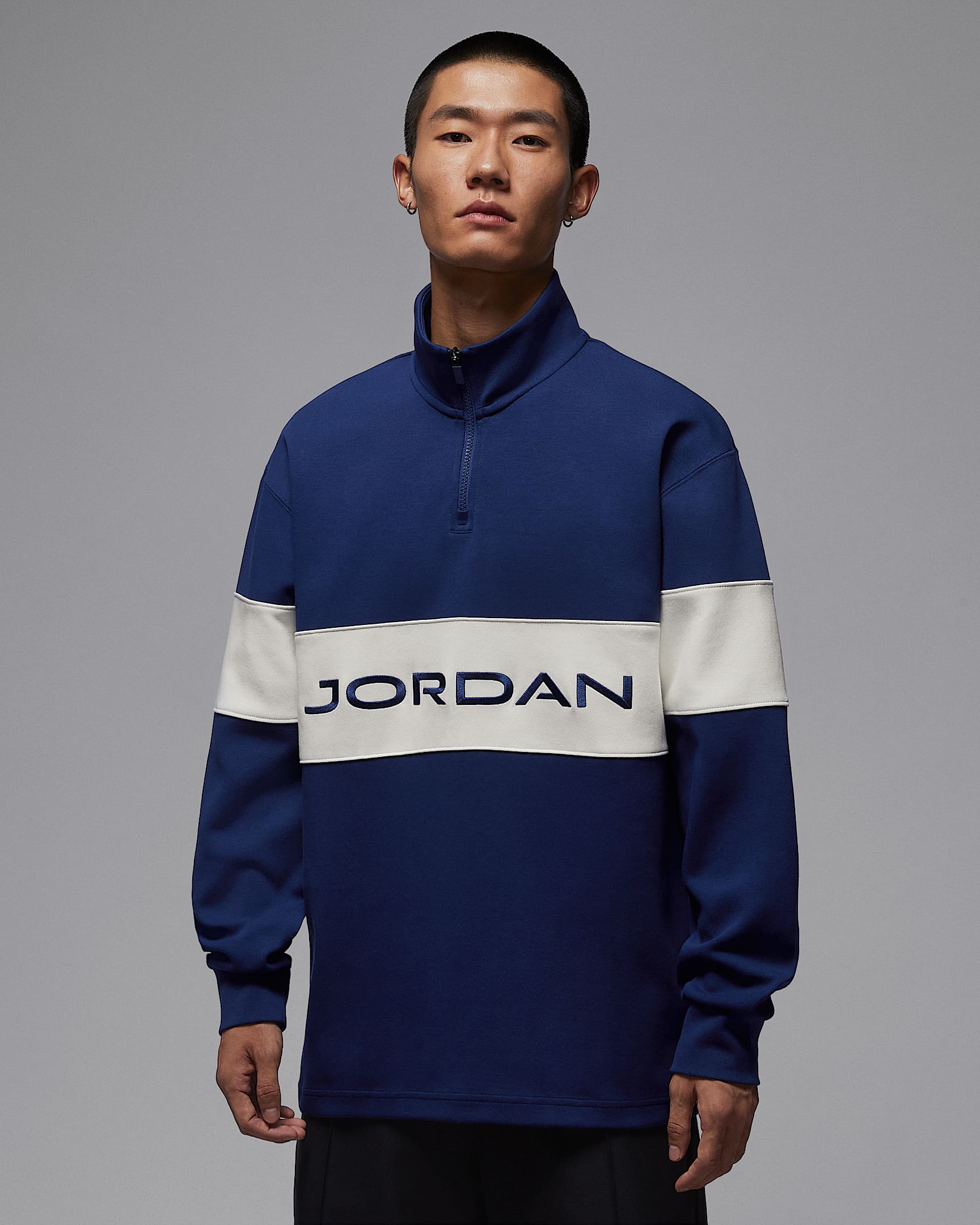 Jordan Dri-FIT 男子速干高尔夫上衣 - 空间蓝/帆白/空间蓝