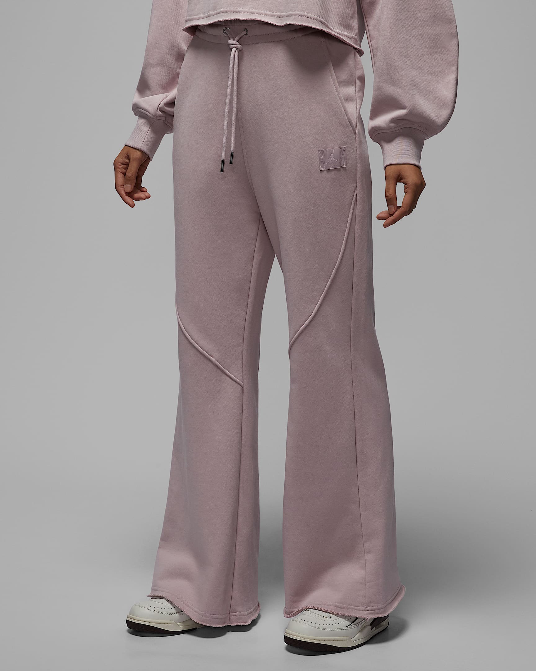 Jordan Flight Fleece 女子喇叭长裤 - 微粒玫瑰红/微玫瑰红