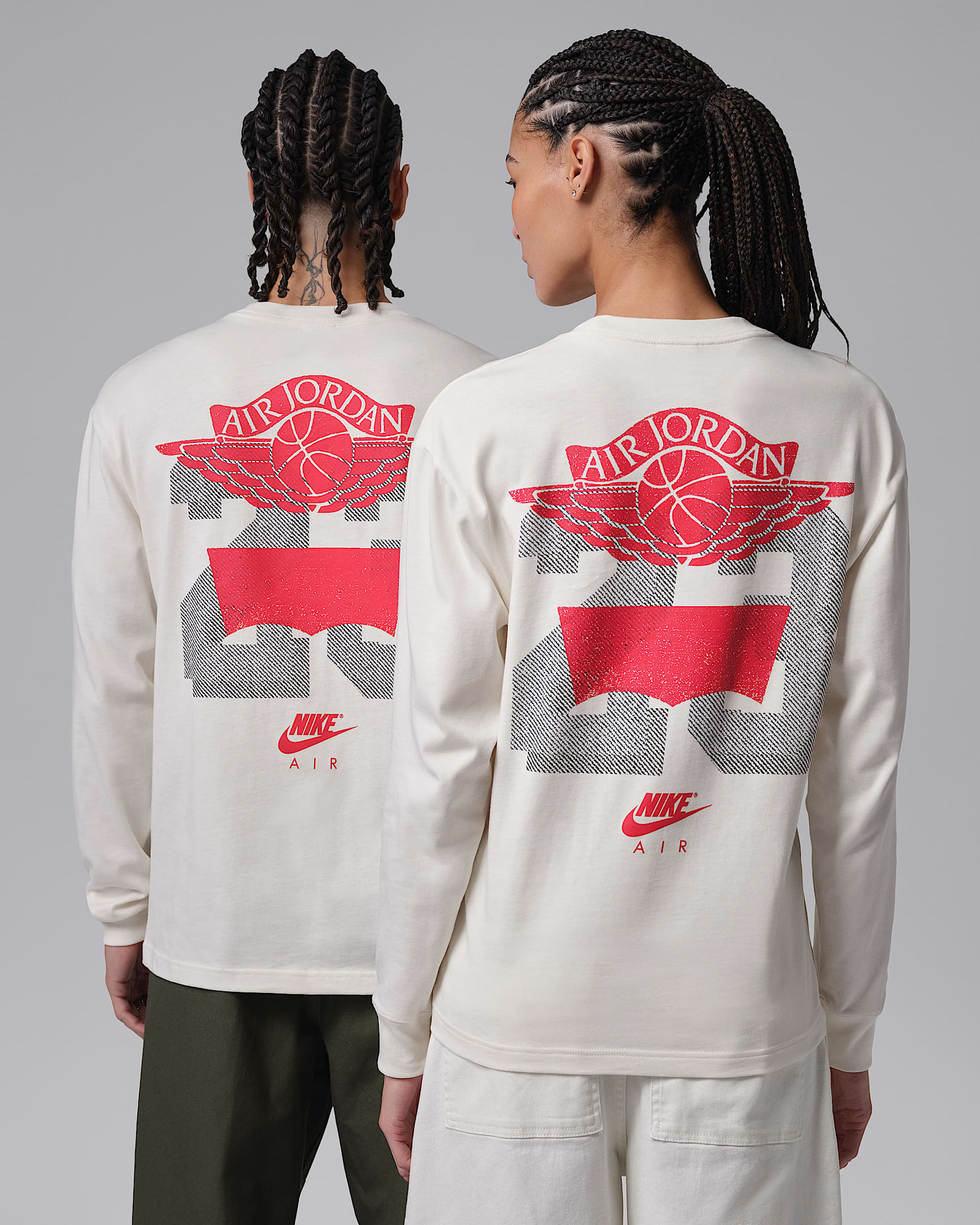 Jordan x Levi's® 男子长袖T恤 - 淡象牙白/黑/深藏青/学院红