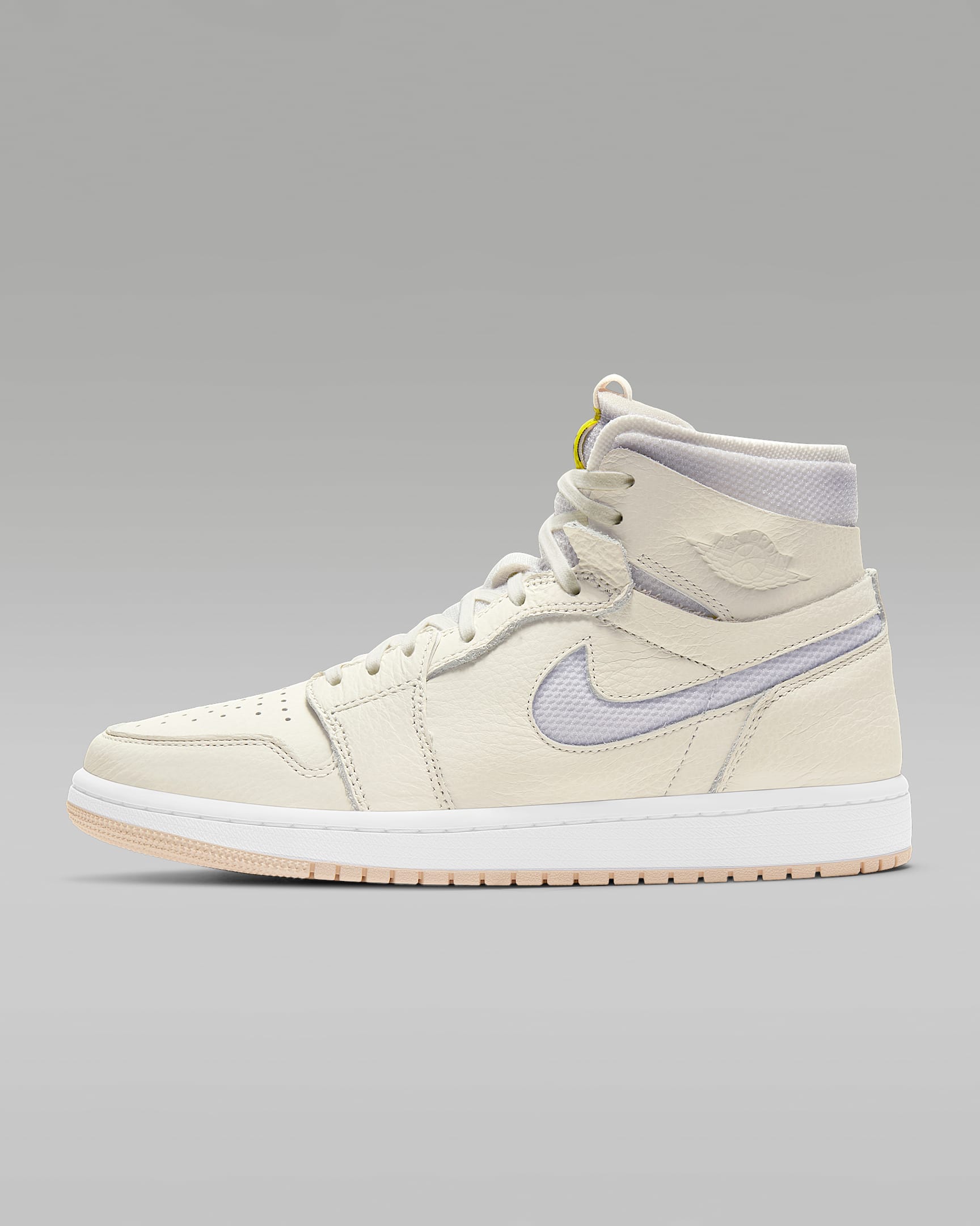 Air Jordan 1 Zoom Air CMFT 女子运动鞋 - 帆白/白色/浅电压黄 II/珍珠白