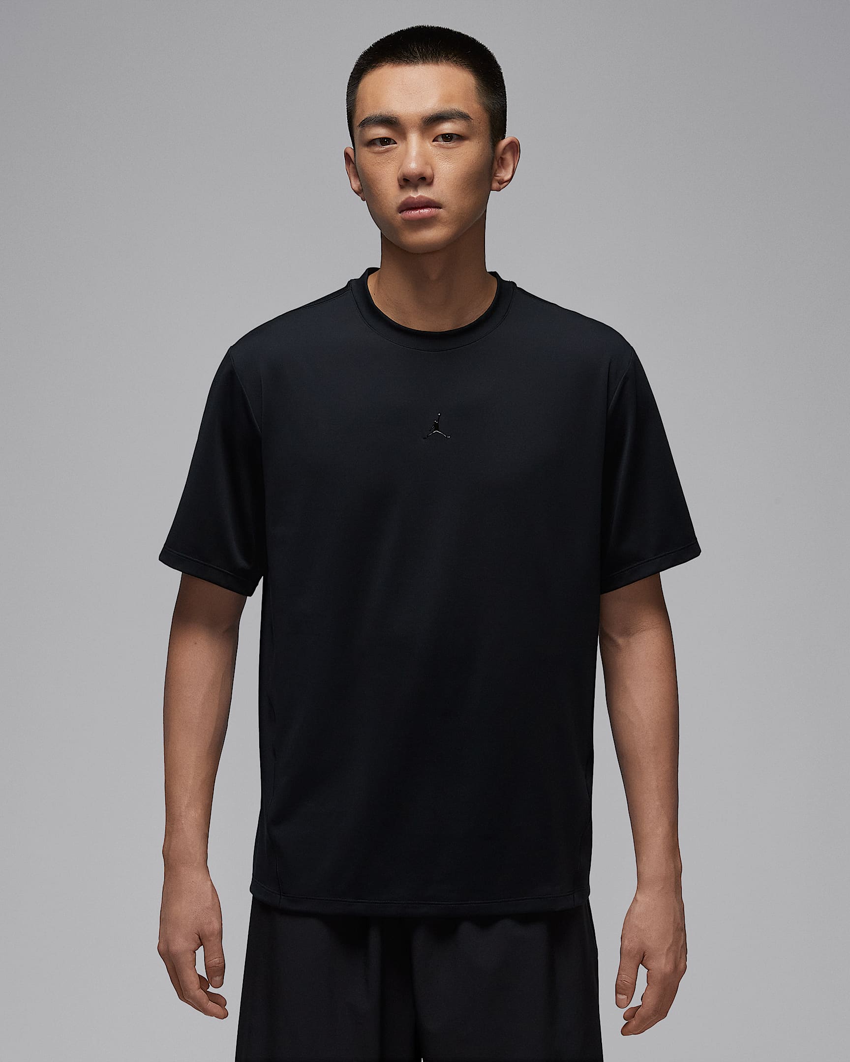 Jordan Sport Flightweight Dri-FIT 男子防晒速干短袖上衣 - 黑/暗灰色