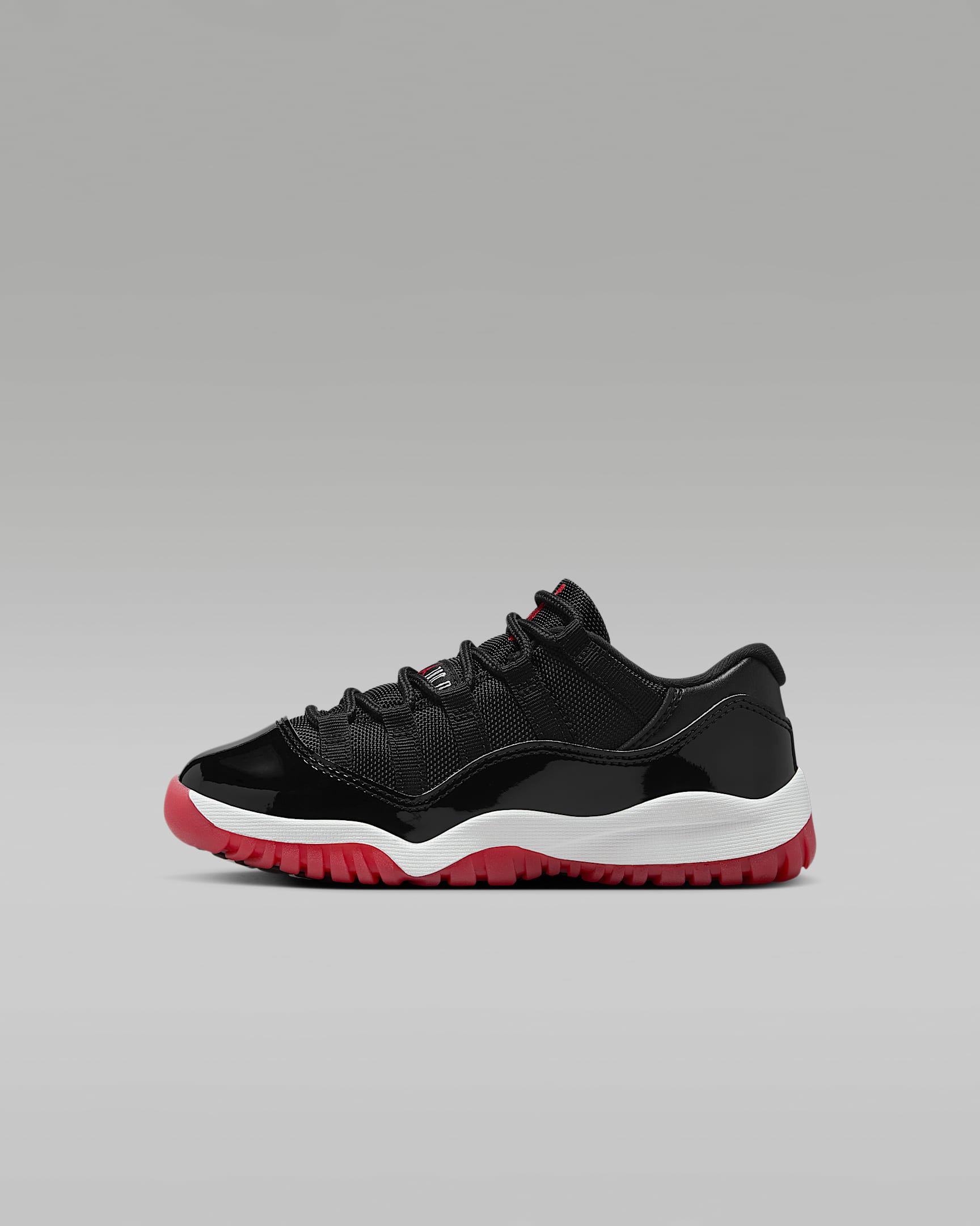 Jordan 11 Retro Low "Bred" 复刻幼童运动鞋 - 黑/白色/校园红