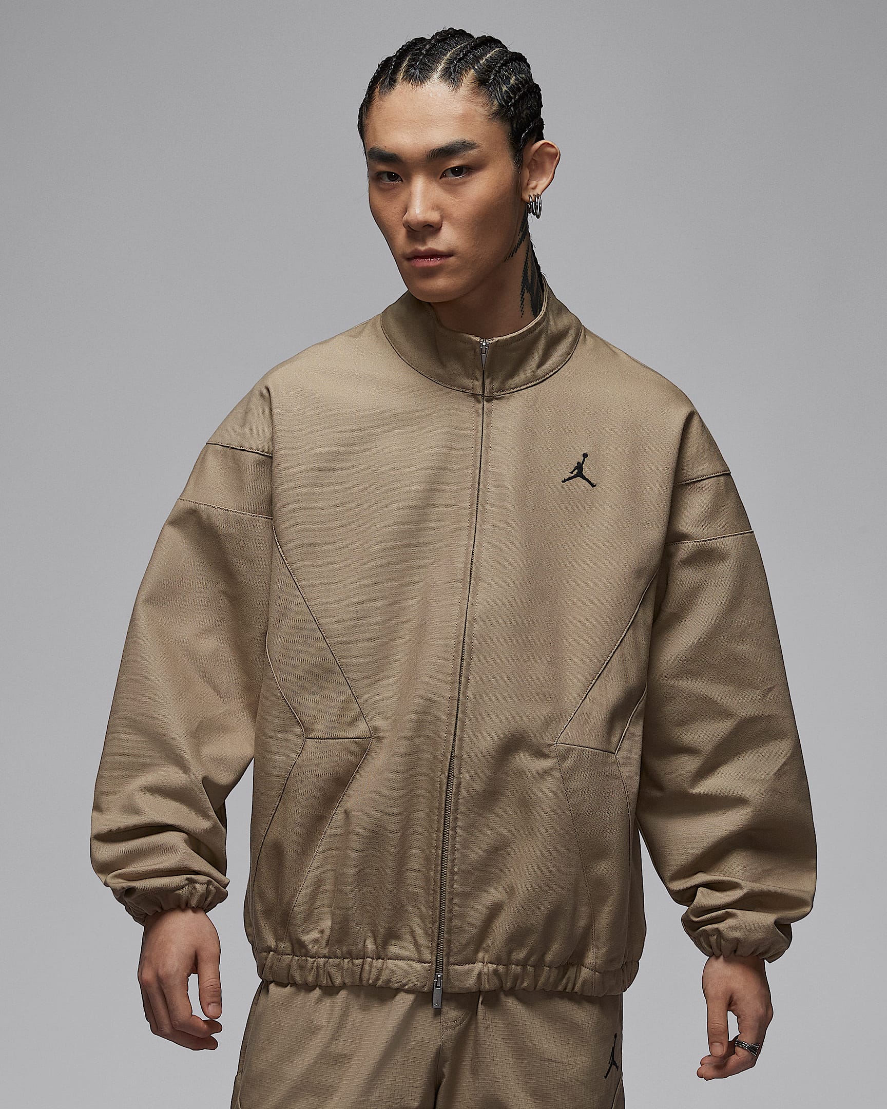 Jordan Flight 男子图案工装夹克 - 卡其/黑