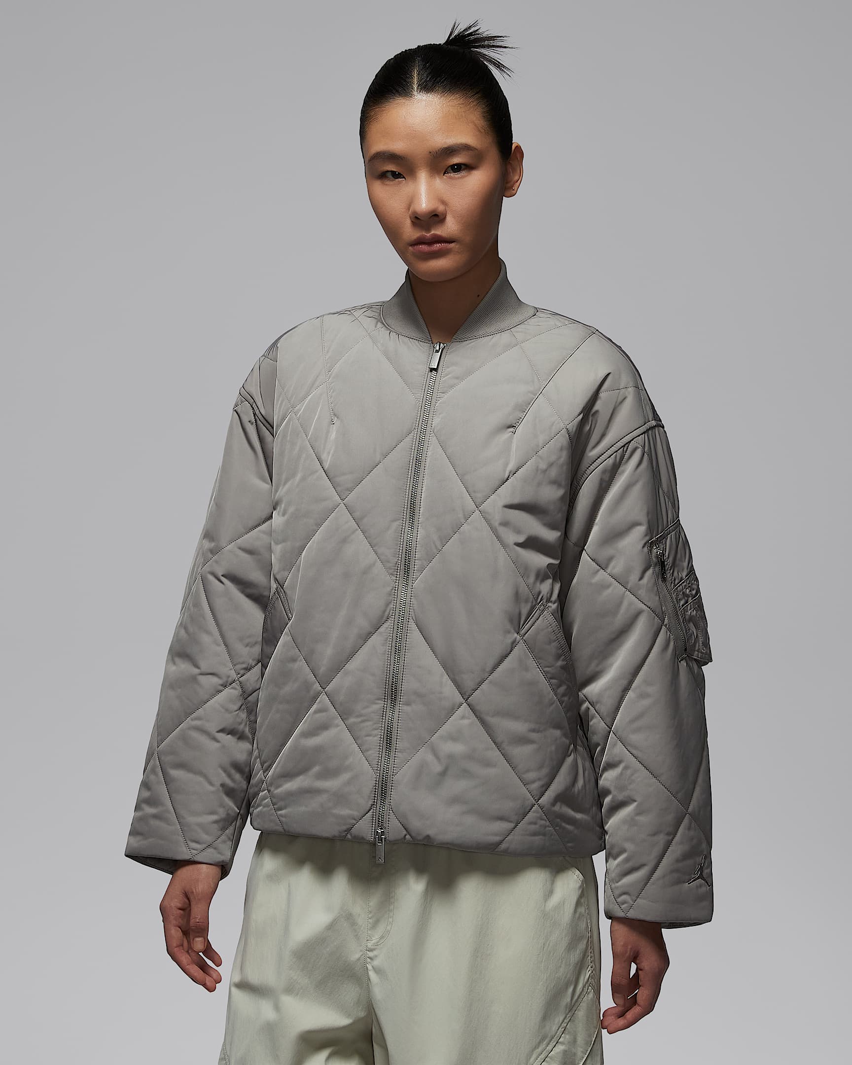 Jordan Flight Renegade 女子绗缝夹克 - 谜团石灰/橄榄灰/谜团石灰