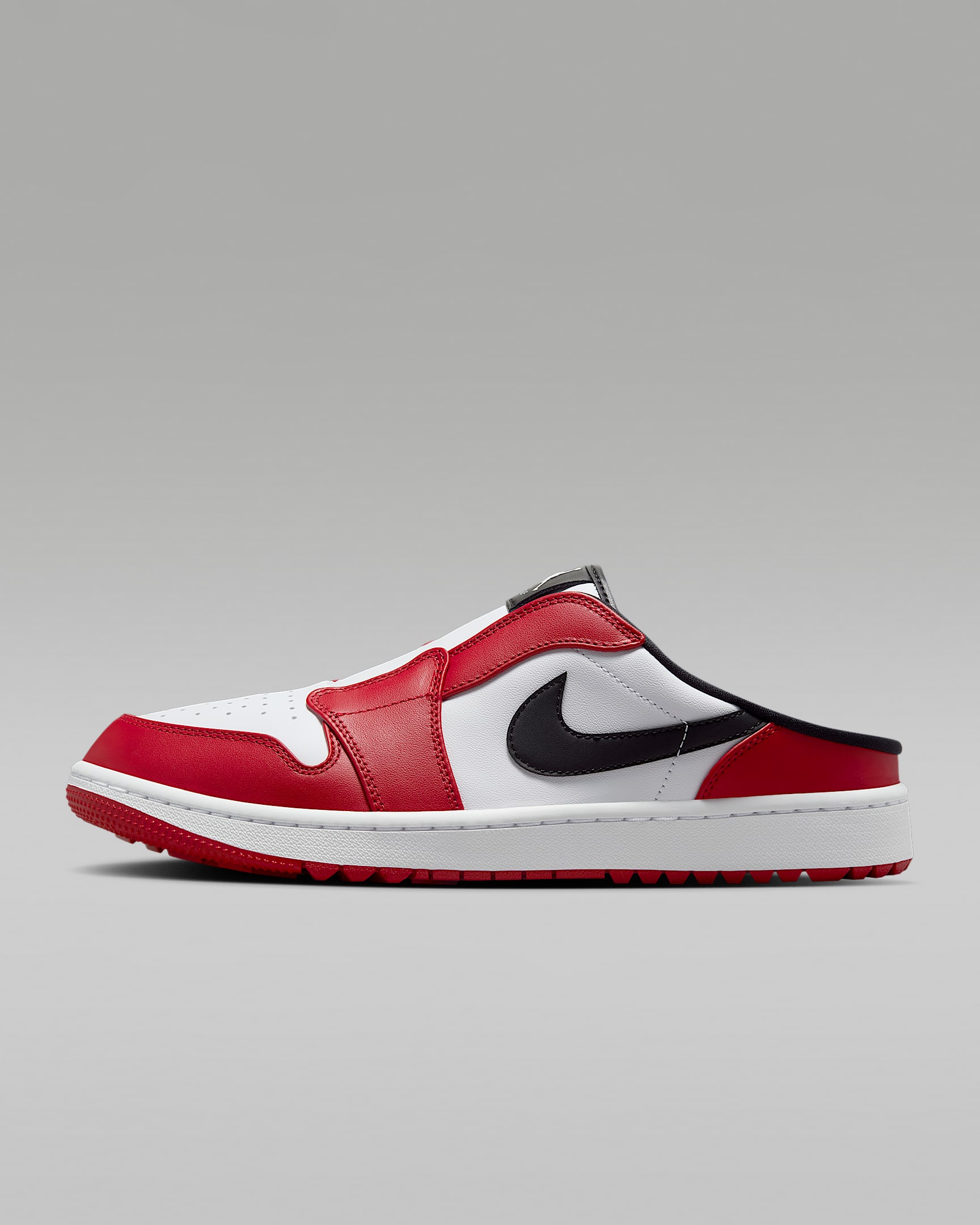 Air Jordan Mule 高尔夫一脚蹬运动鞋 - 白色/校园红/黑