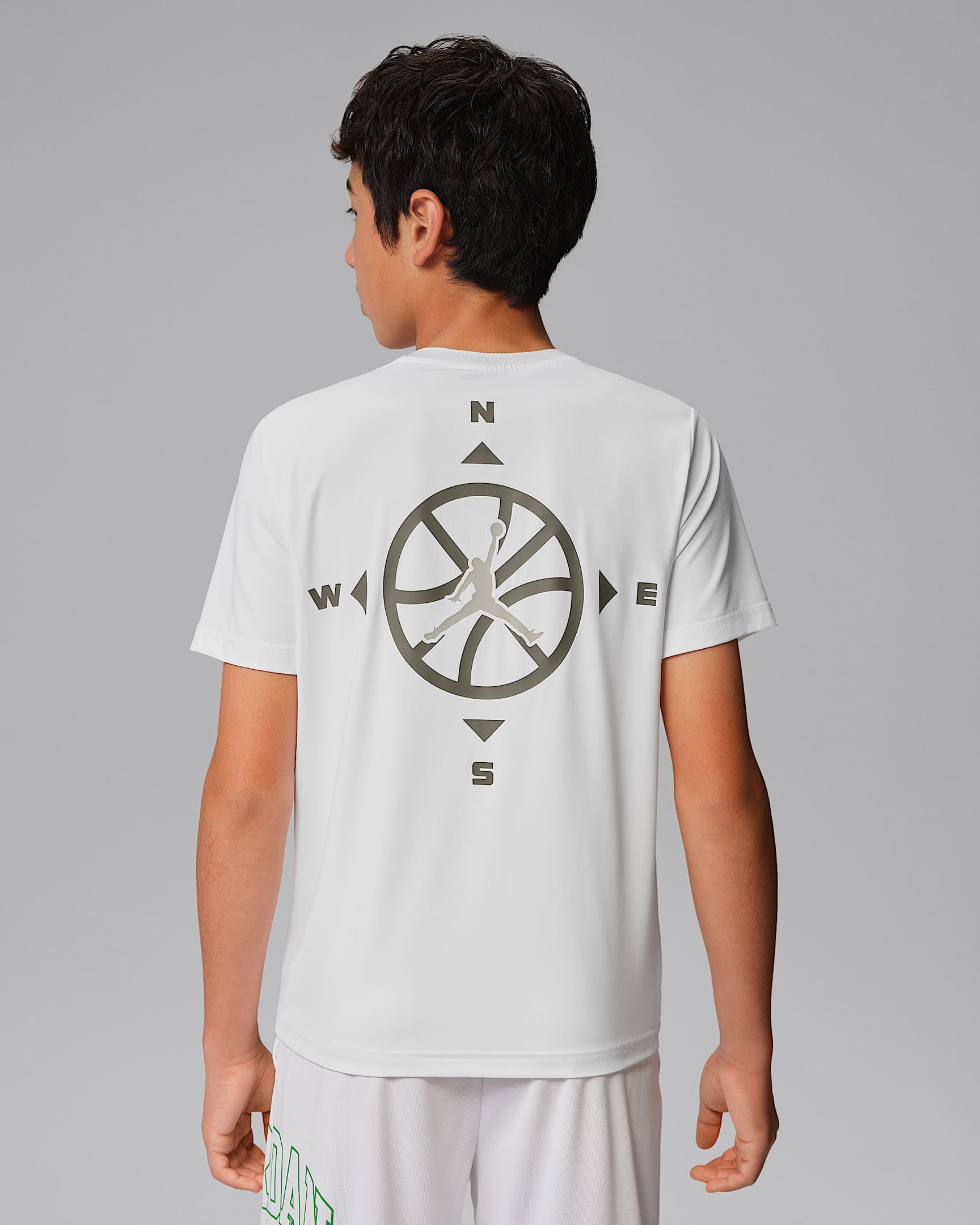 Jordan Jumpman Compass 大童凉感T恤 - 白色