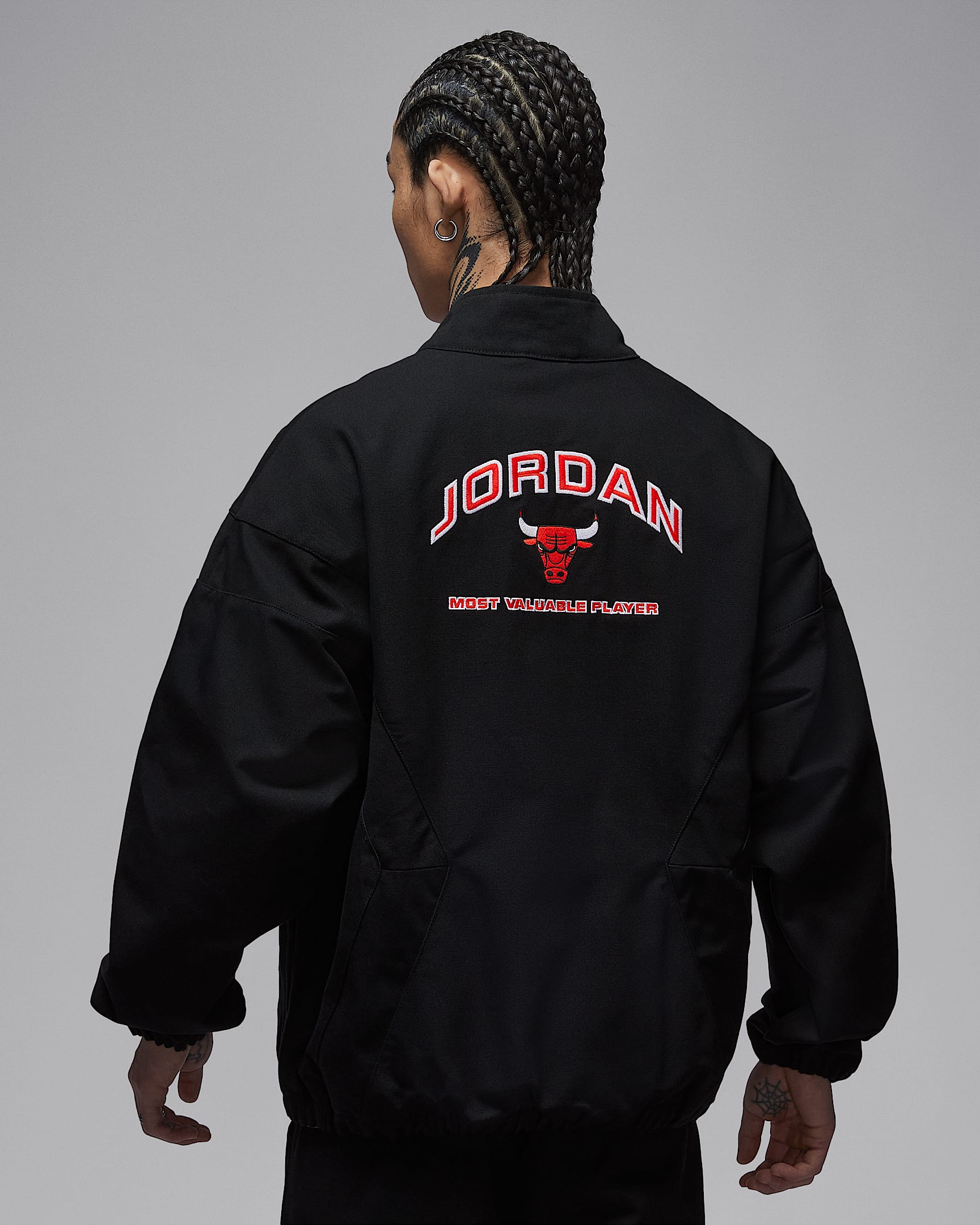 Jordan Flight 男子图案工装夹克 - 黑/白色