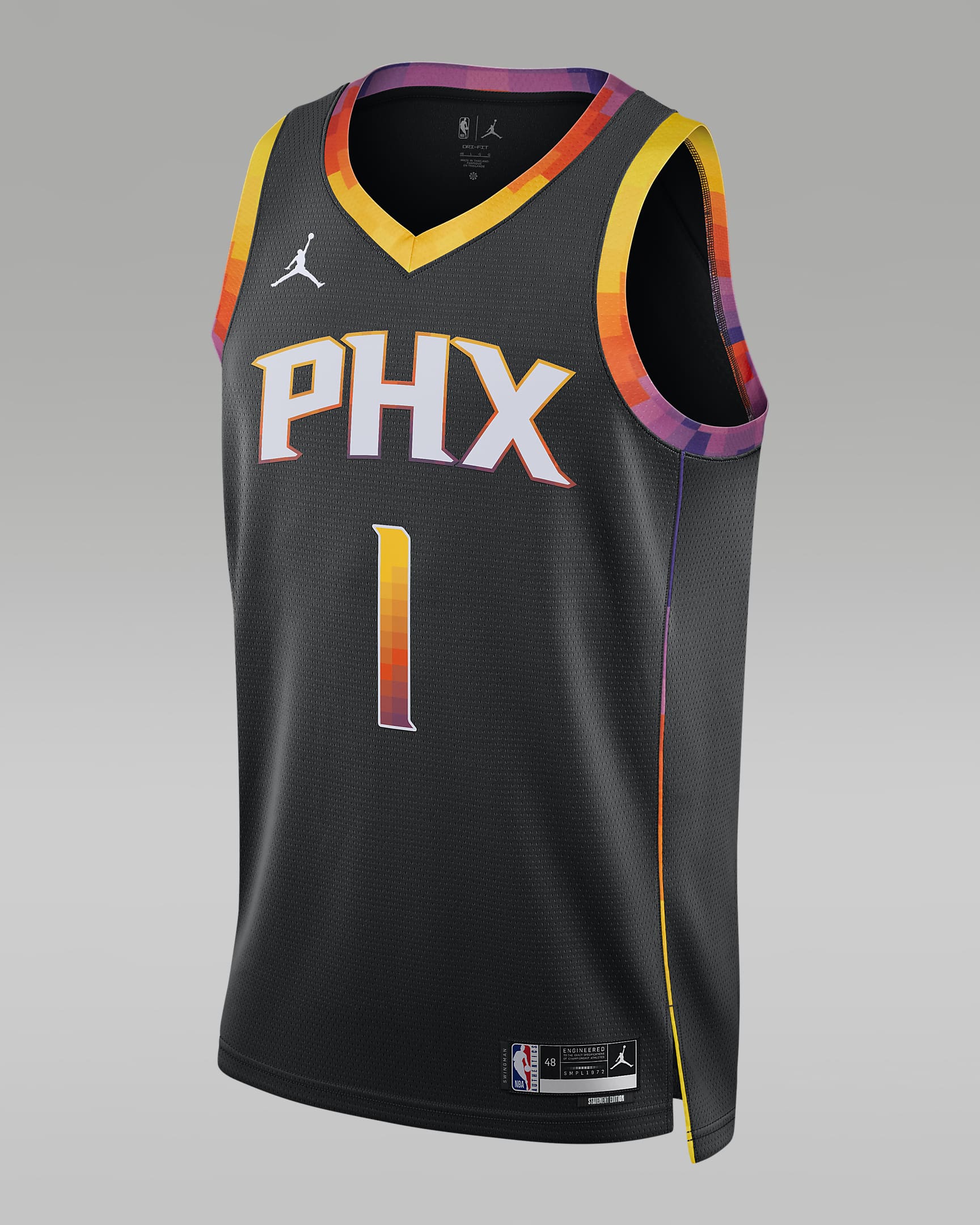 菲尼克斯太阳队 Statement Edition Jordan Dri-FIT NBA Swingman Jersey 男子速干球衣 - 黑