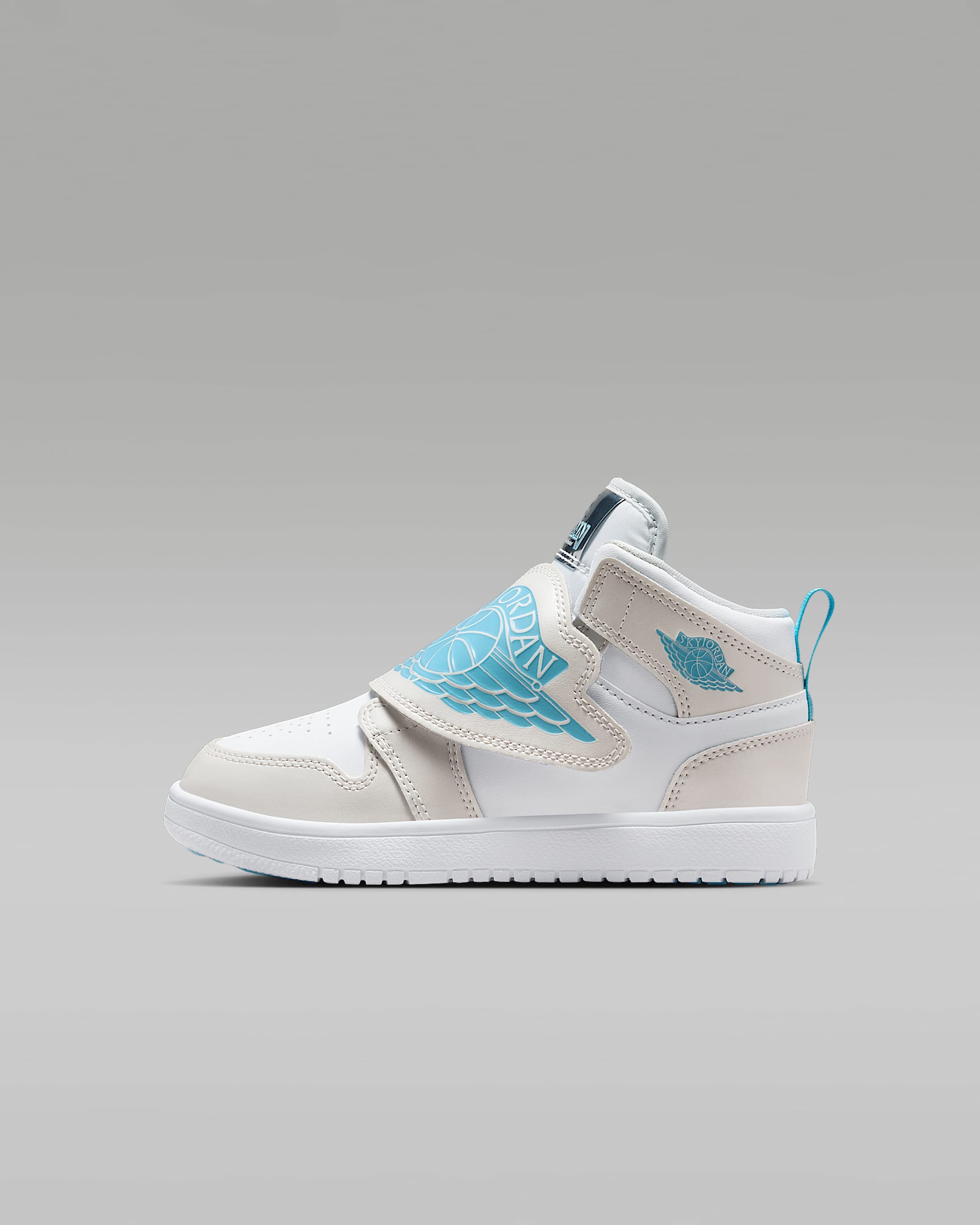 Sky Jordan 1 幼童运动鞋 - 尘光子色/青灰色/黑/冷蓝