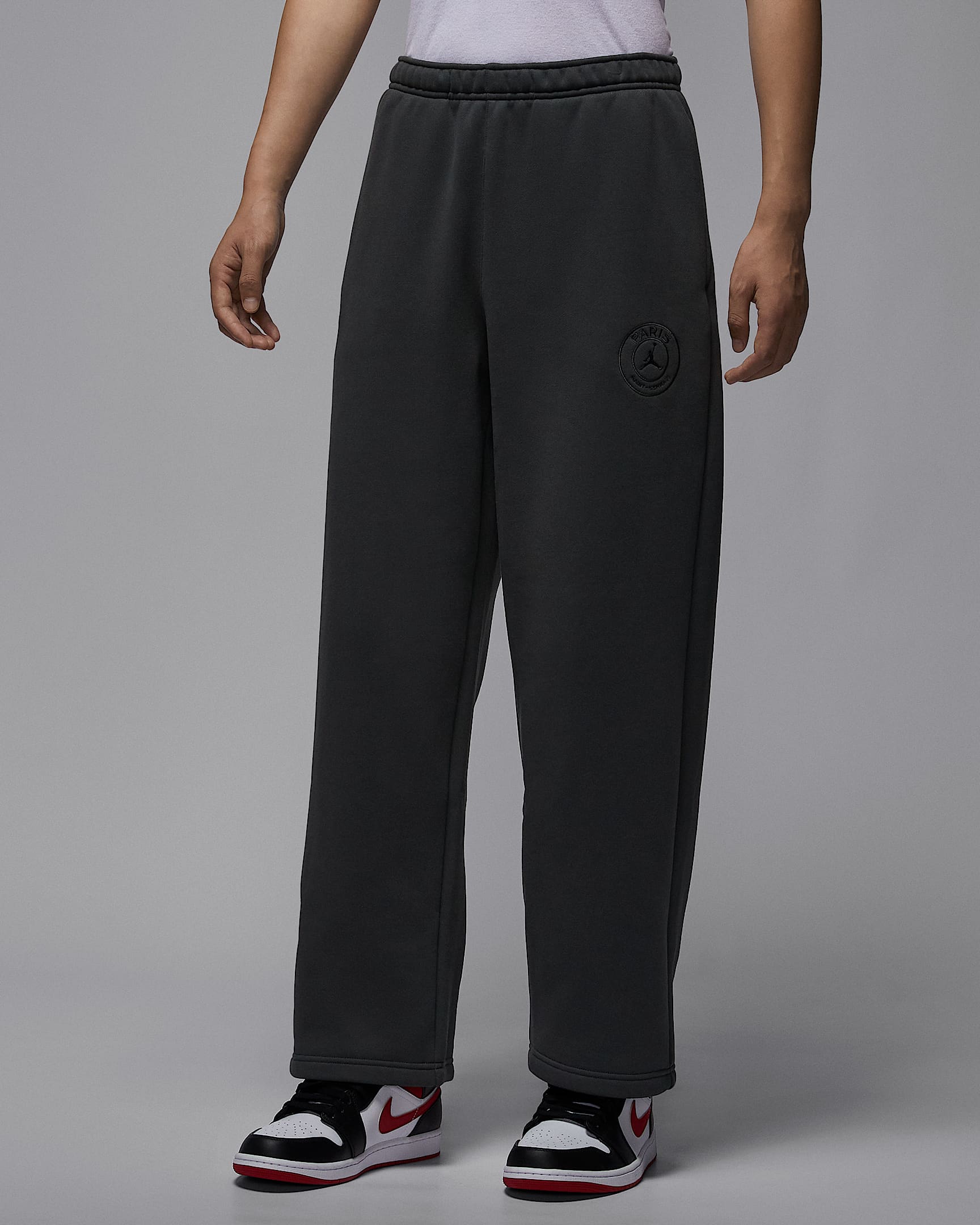 巴黎圣日耳曼足球俱乐部男子加绒长裤 - 煤黑