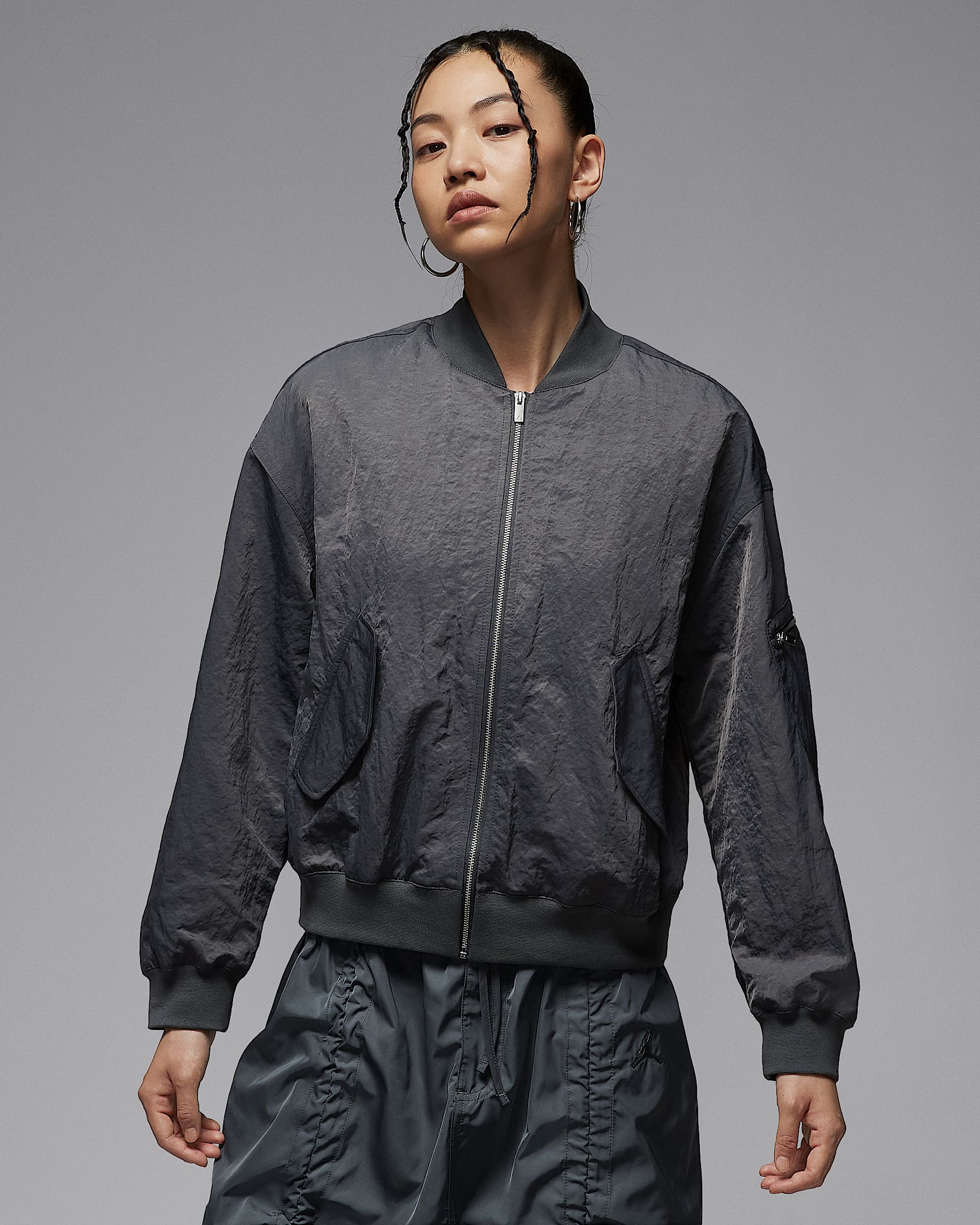 Jordan Flight Renegade 女子拒水夹克 - 铁灰/浅烟灰