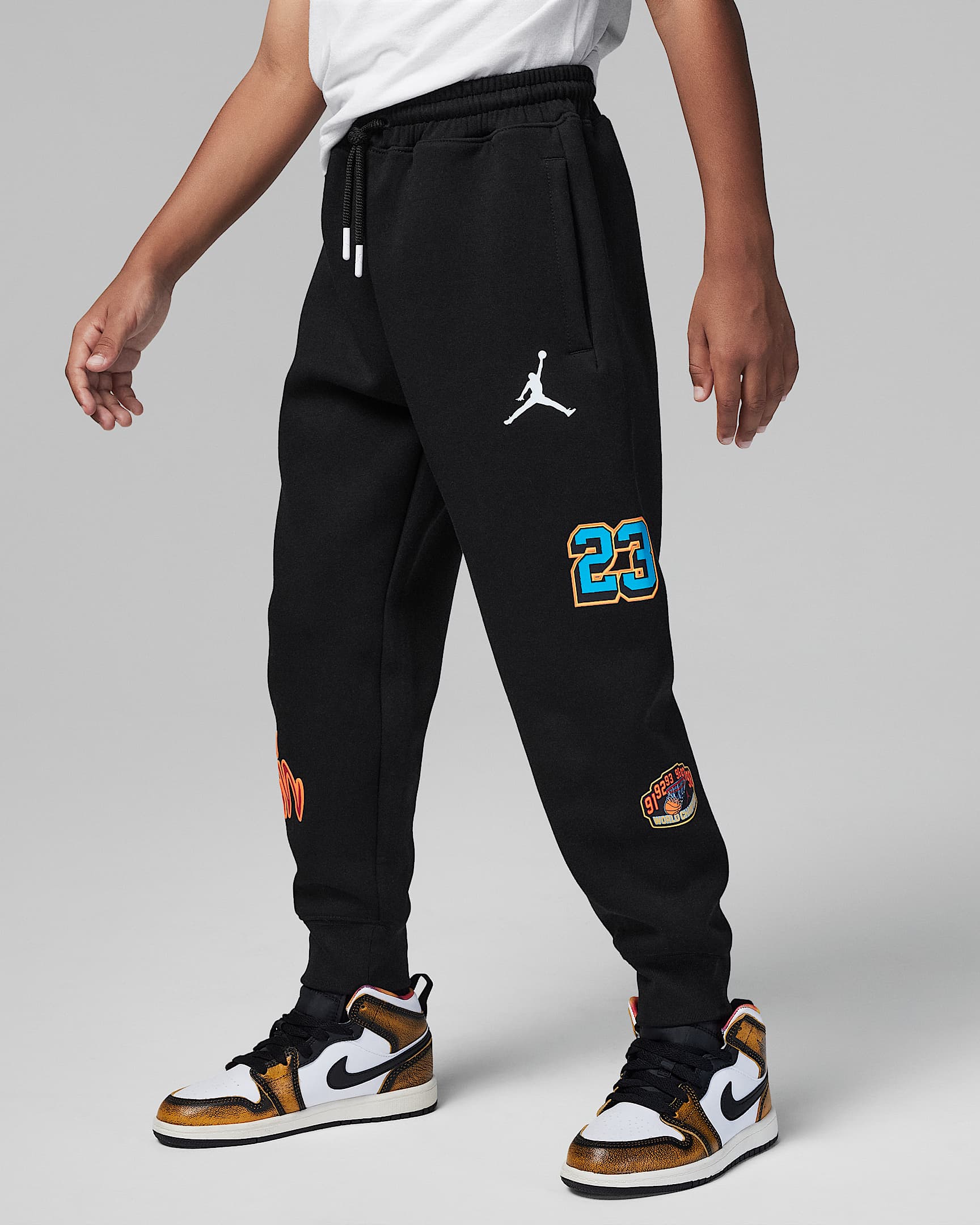 Jordan Patch Pack 幼童针织长裤 - 黑