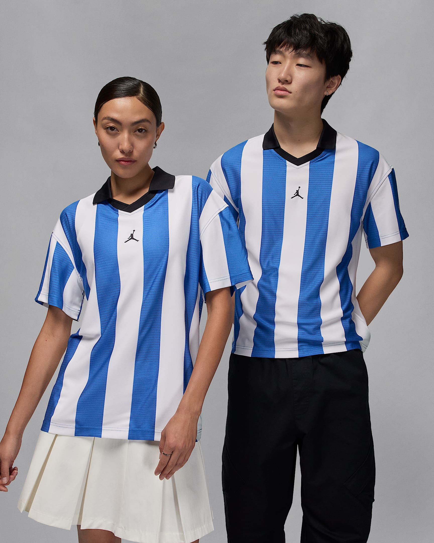 Jordan Brooklyn 男子学院风守门员上衣 - 帆白/运动蓝/黑